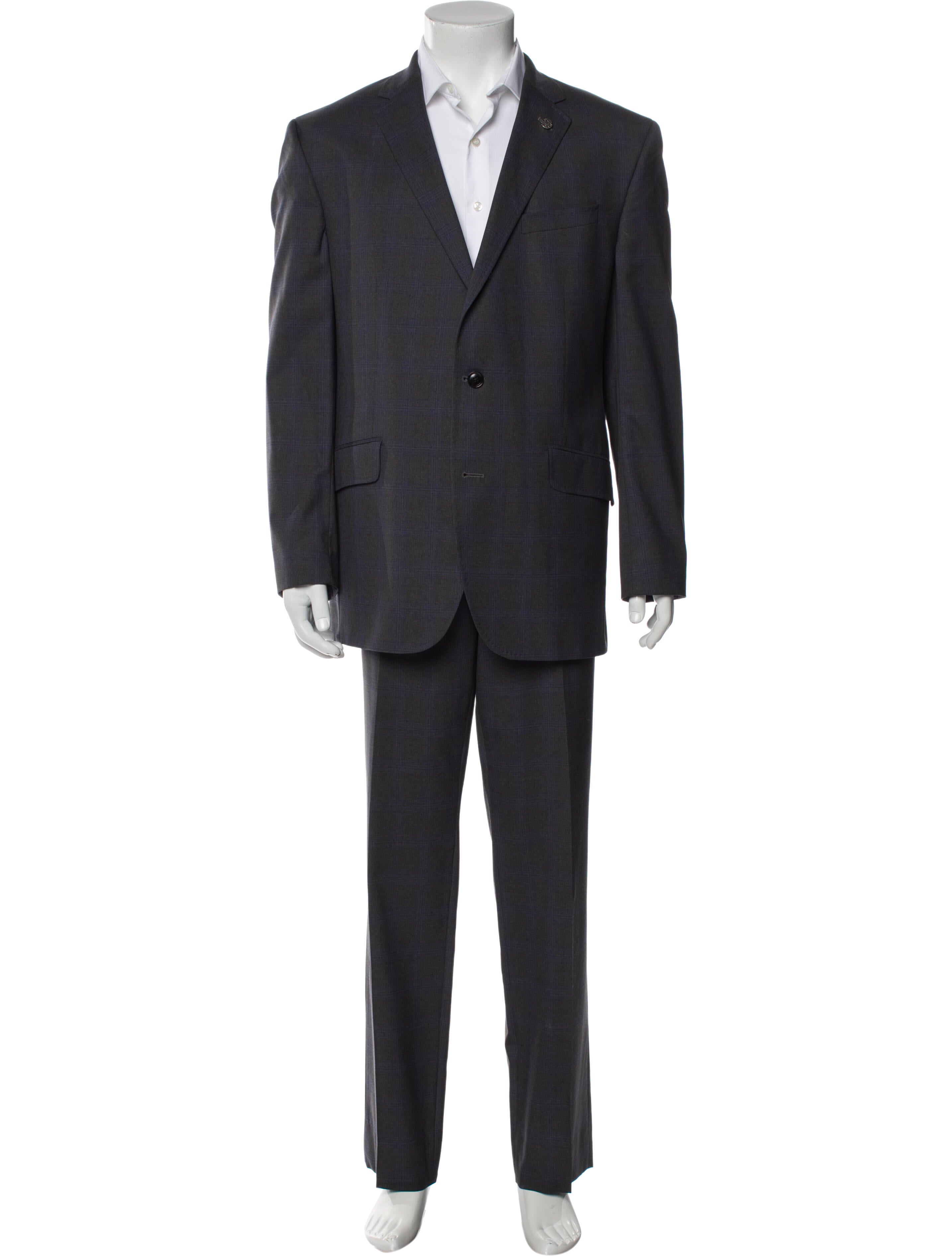 Ted Baker Wool Plaid Print Two-Piece Blazer