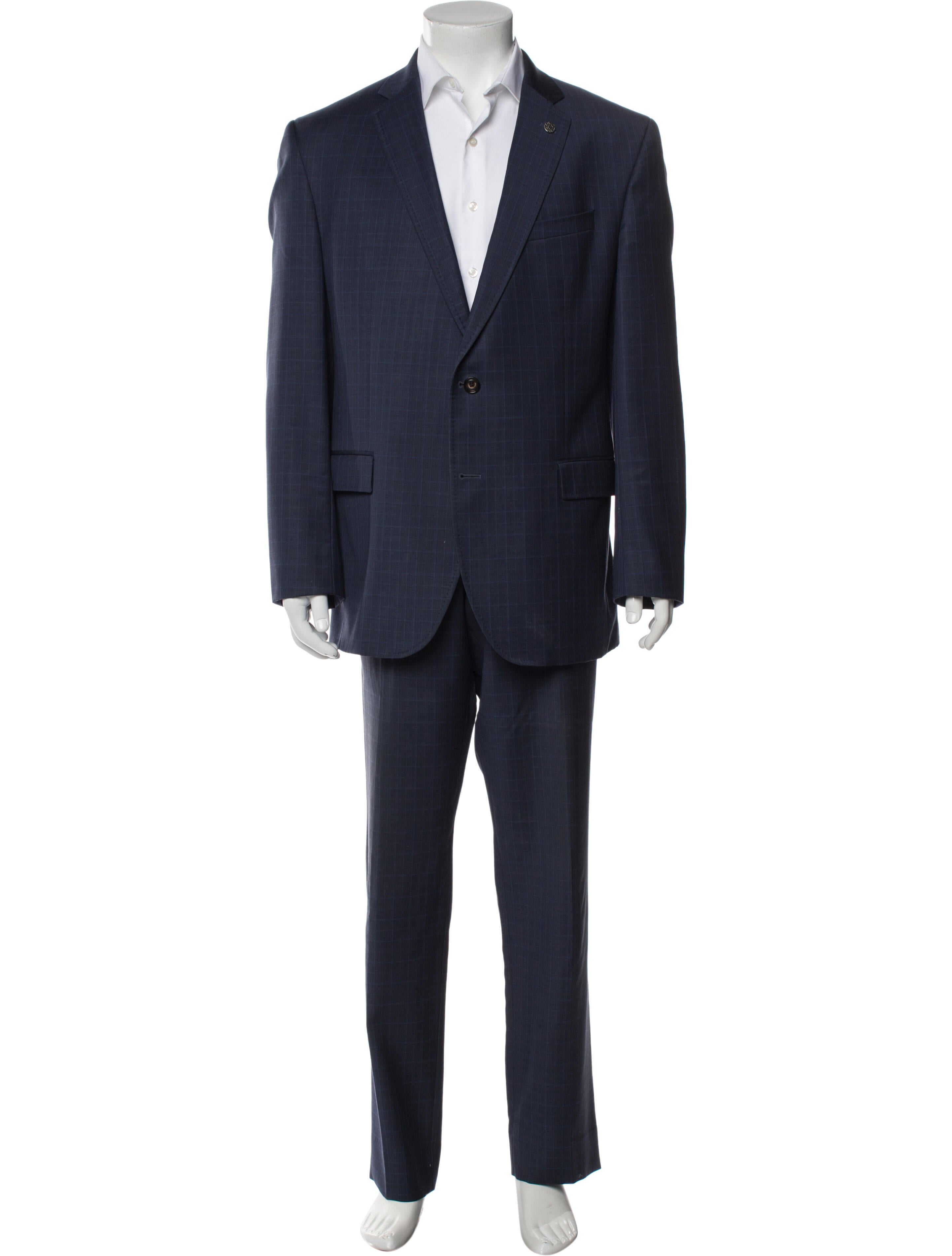 Ted Baker Wool Plaid Print Two-Piece Blazer