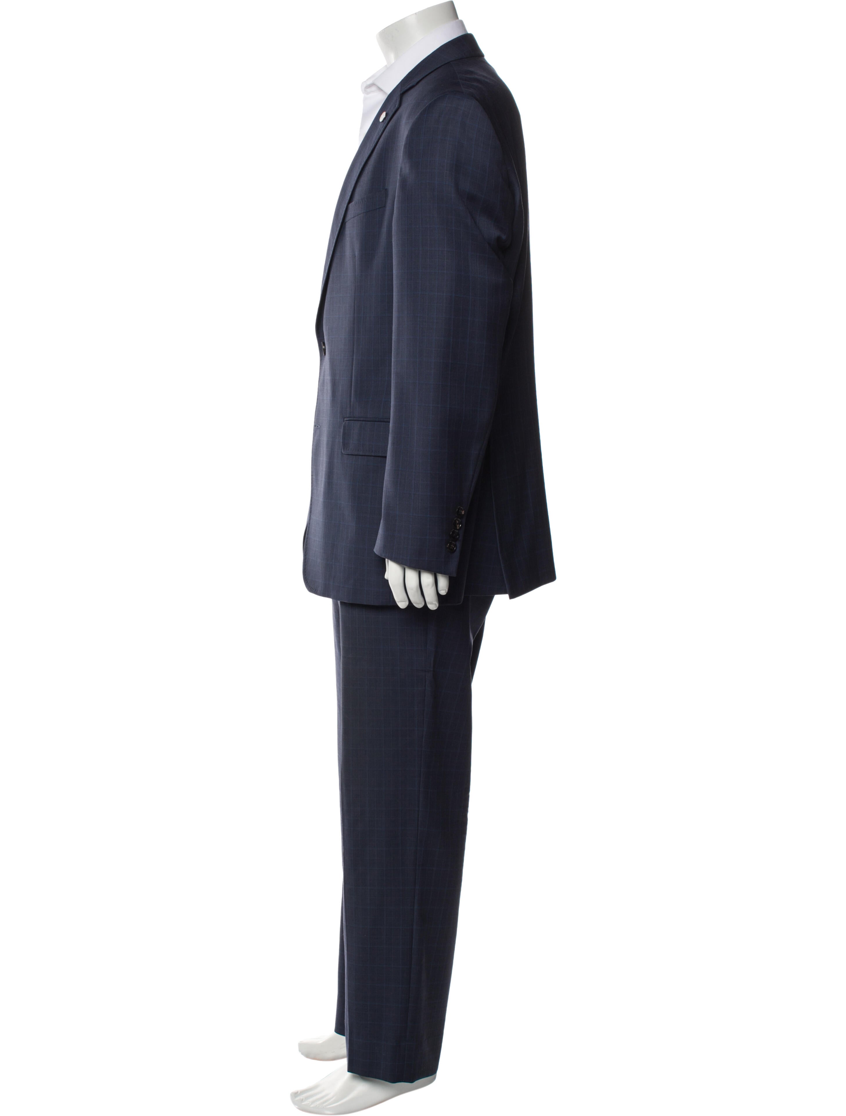 Ted Baker Wool Plaid Print Two-Piece Blazer