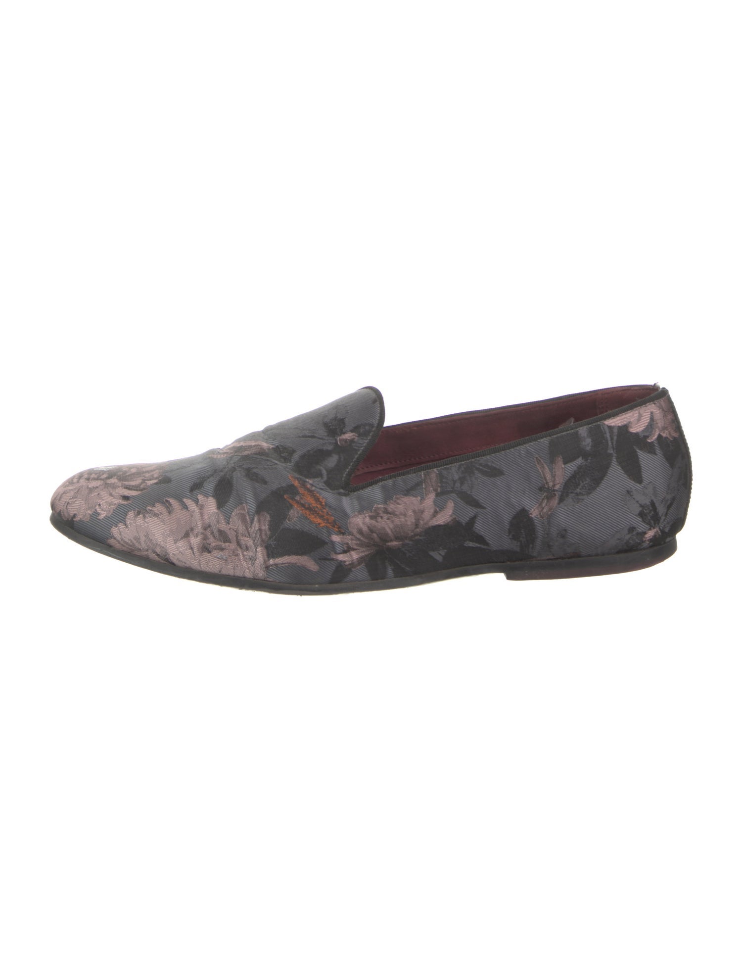 Ted Baker Satin Floral Print Loafers
