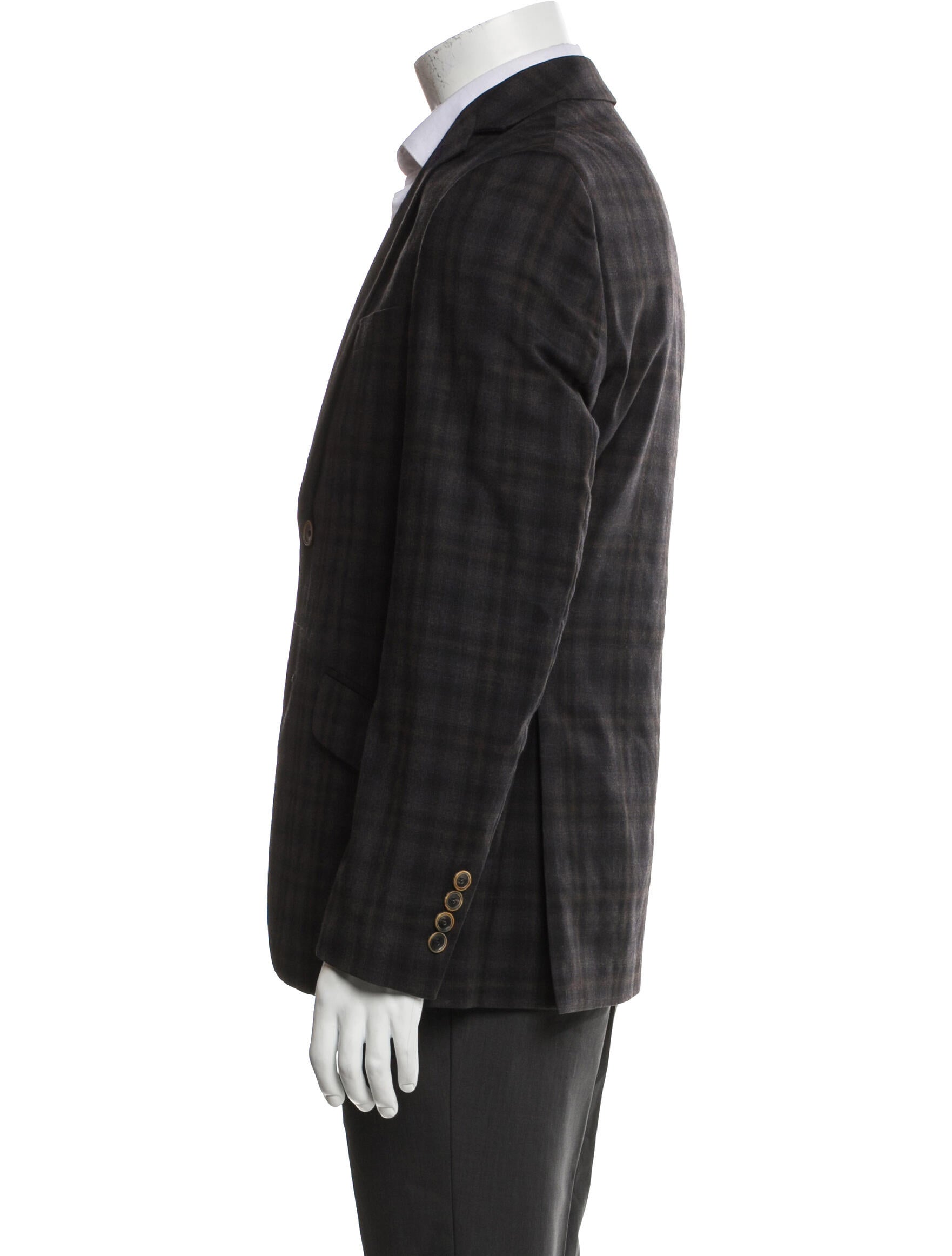 Ted Baker Wool Plaid Print Two-Piece Sport Coat