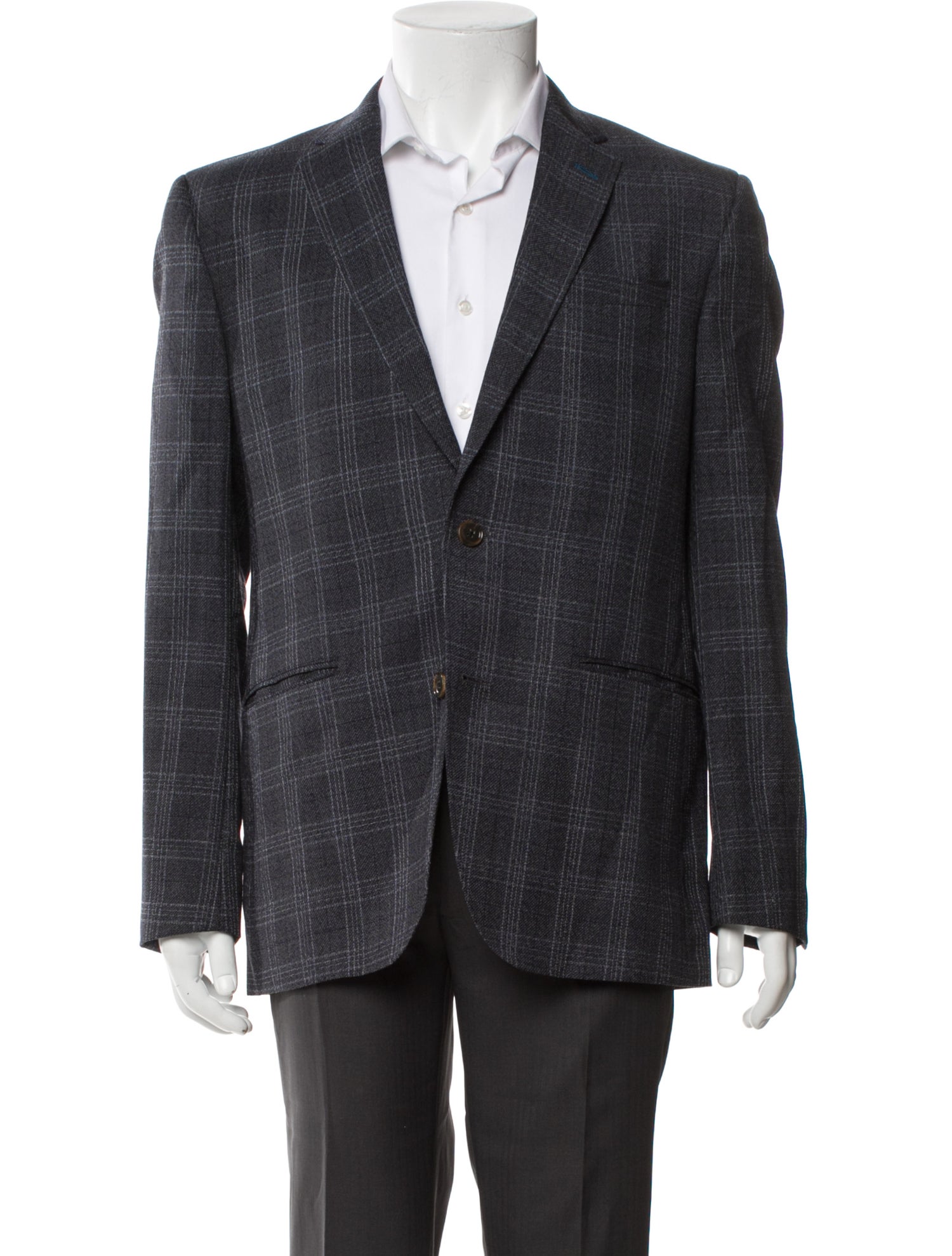 Ted Baker Wool Plaid Print Coat