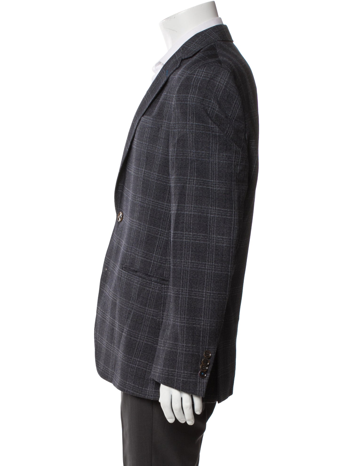 Ted Baker Wool Plaid Print Coat