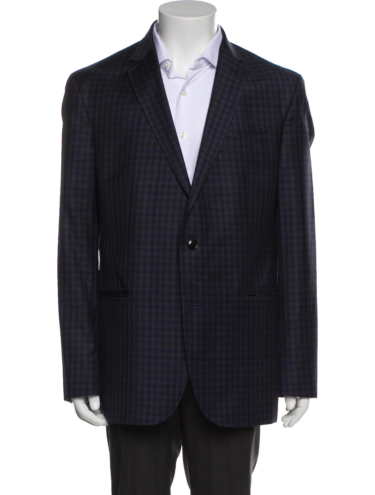 Ted Baker Wool Plaid Print Blazer