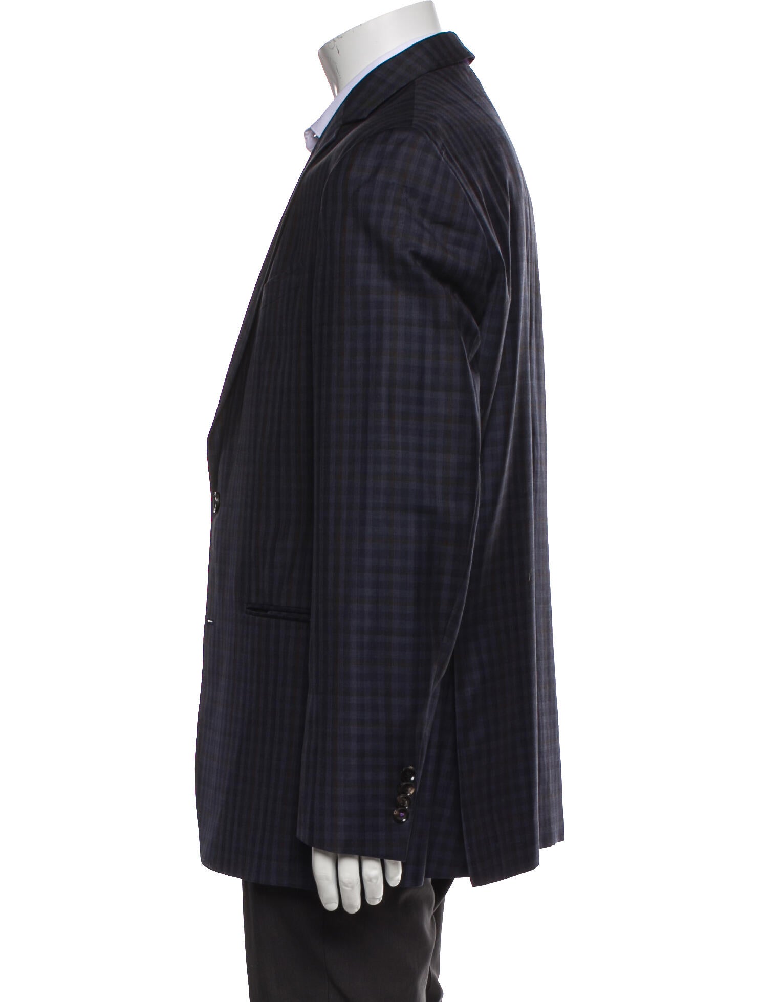 Ted Baker Wool Plaid Print Blazer