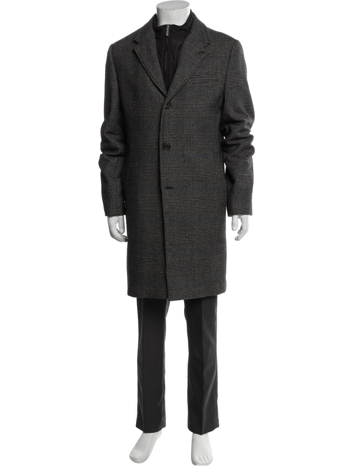 Ted Baker Plaid Print Overcoat