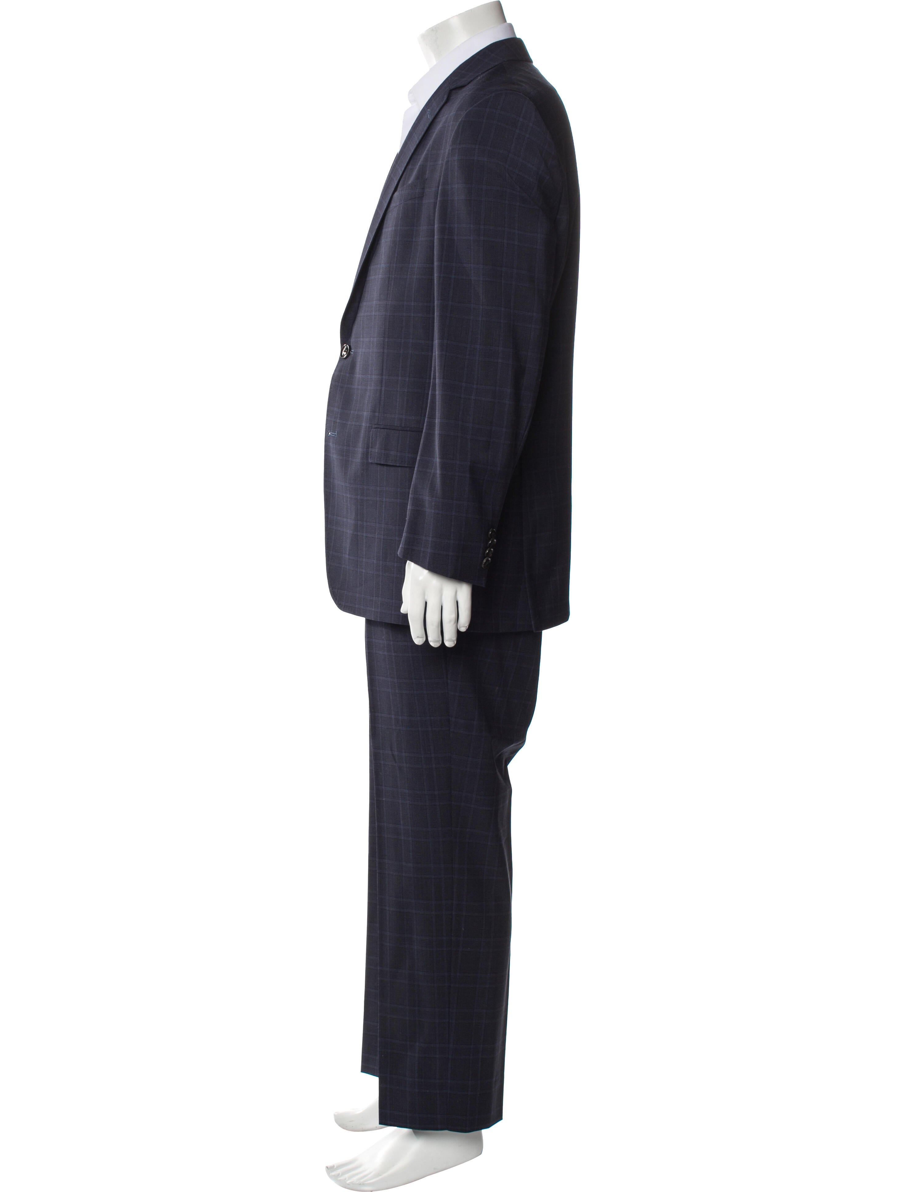 Ted Baker Wool Plaid Print Two-Piece Blazer