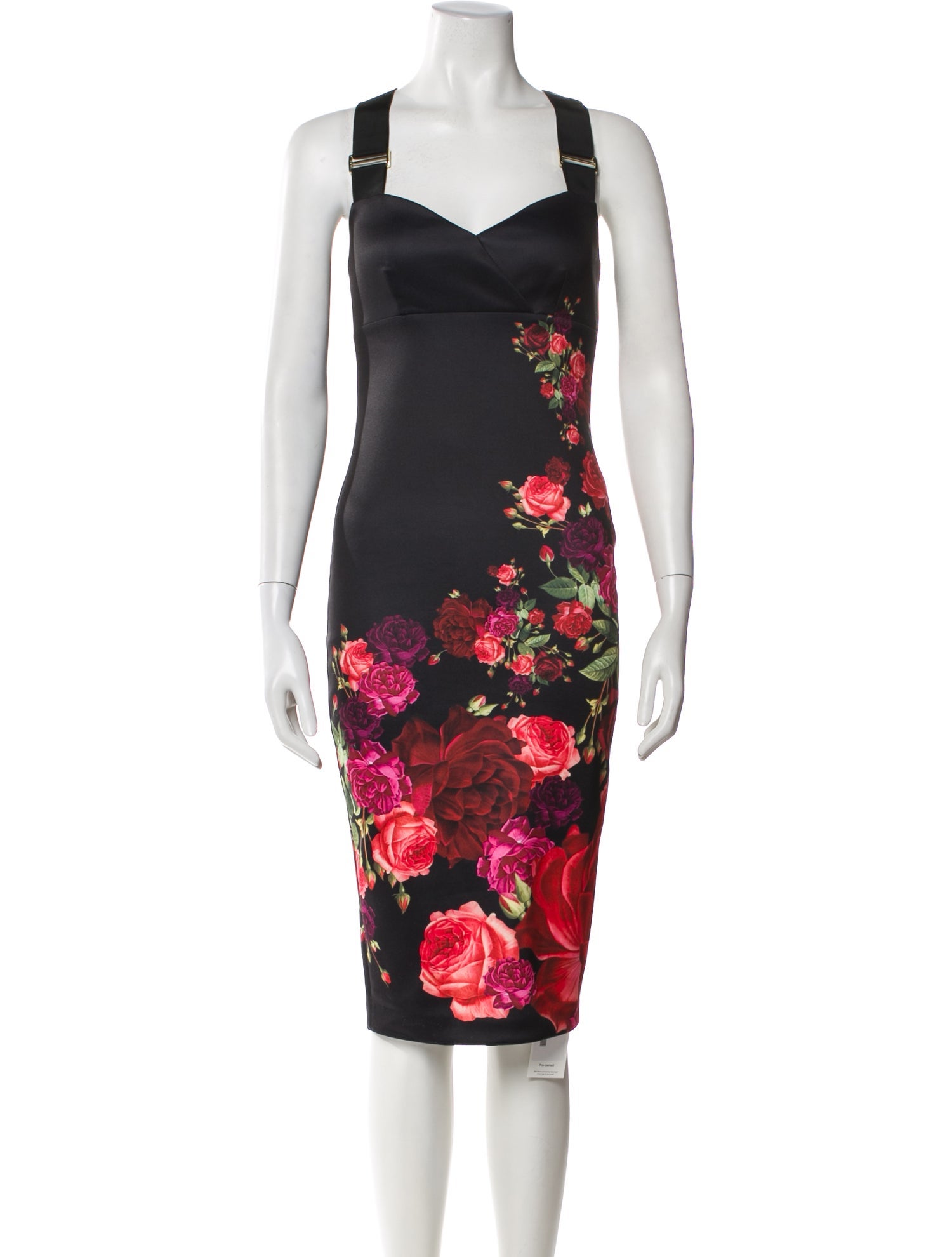 Ted Baker Floral Print Midi Length Dress