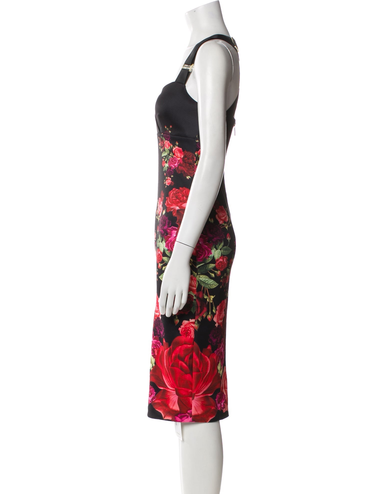 Ted Baker Floral Print Midi Length Dress