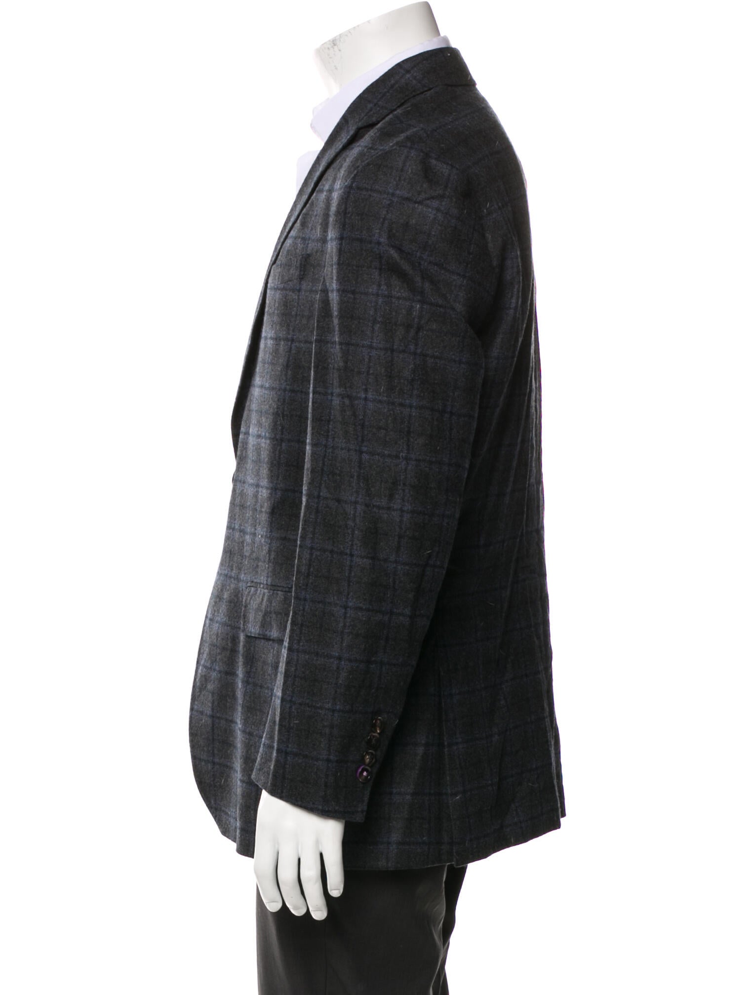 Ted Baker Wool Plaid Print Blazer