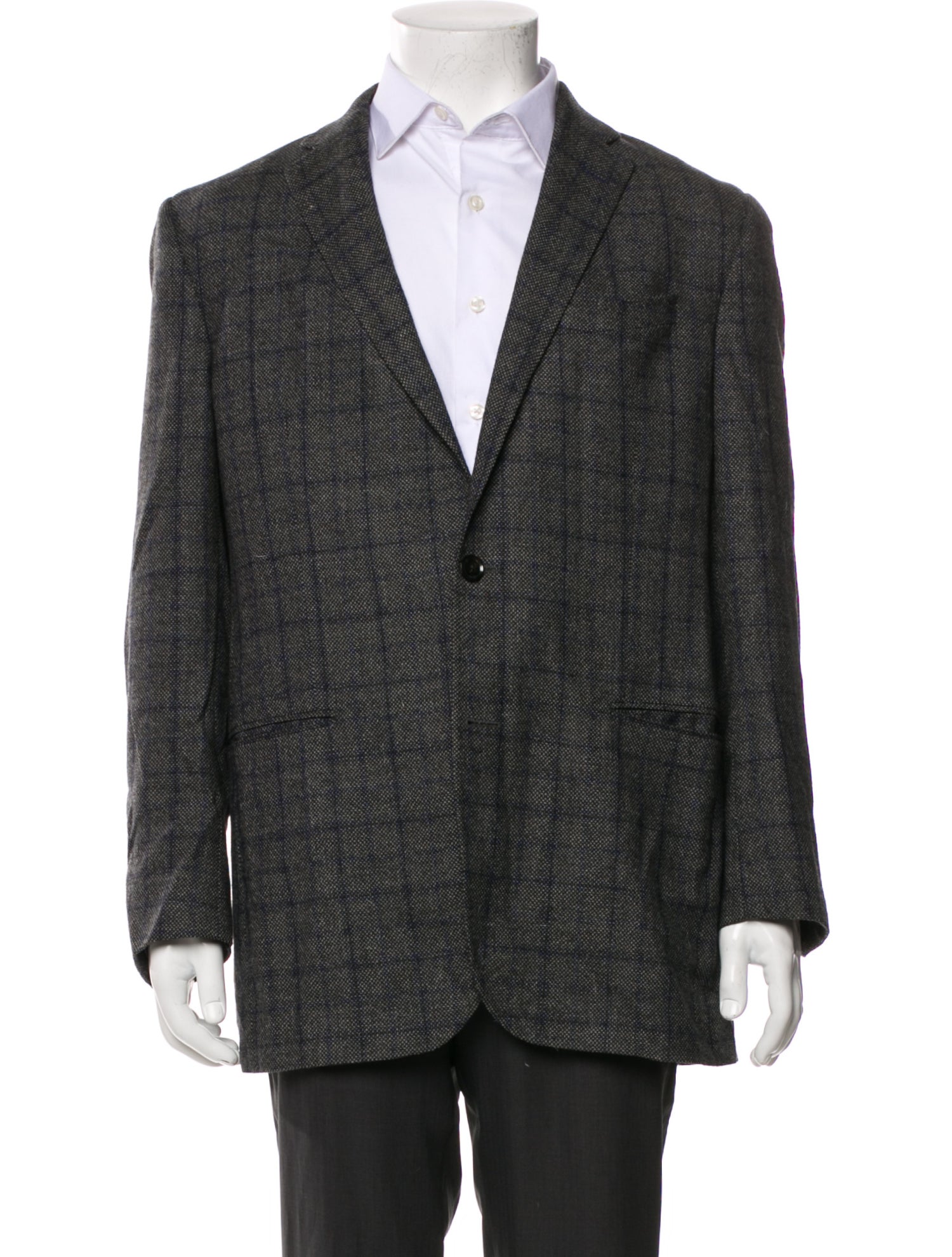 Ted Baker Wool Plaid Print Blazer