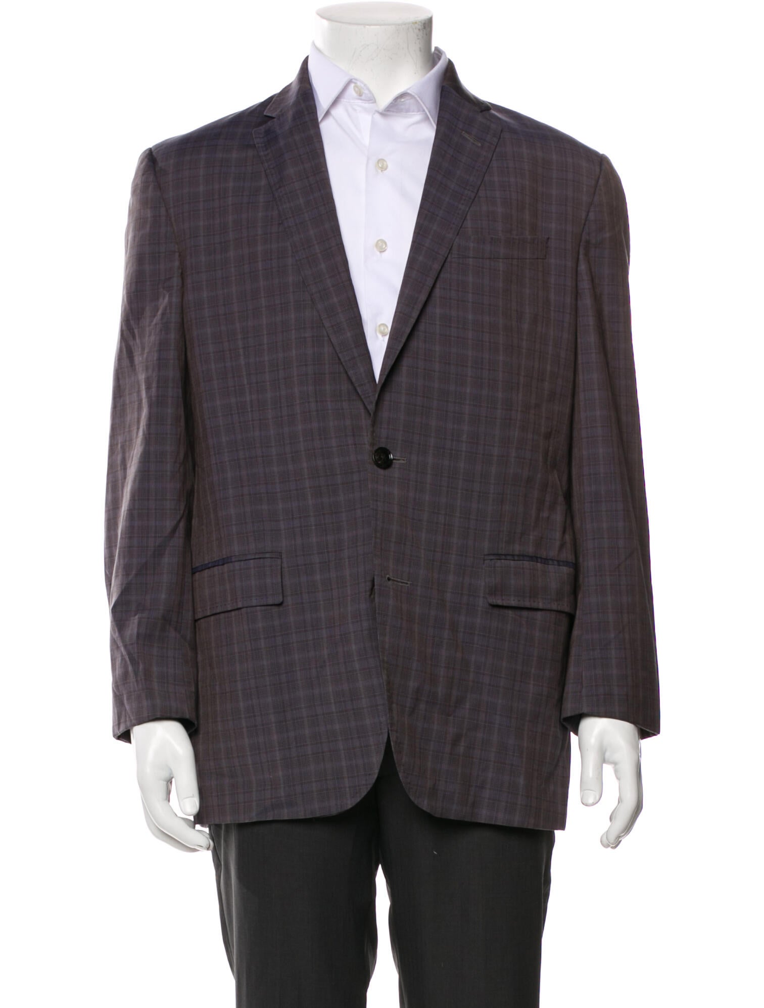 Ted Baker Wool Plaid Print Blazer