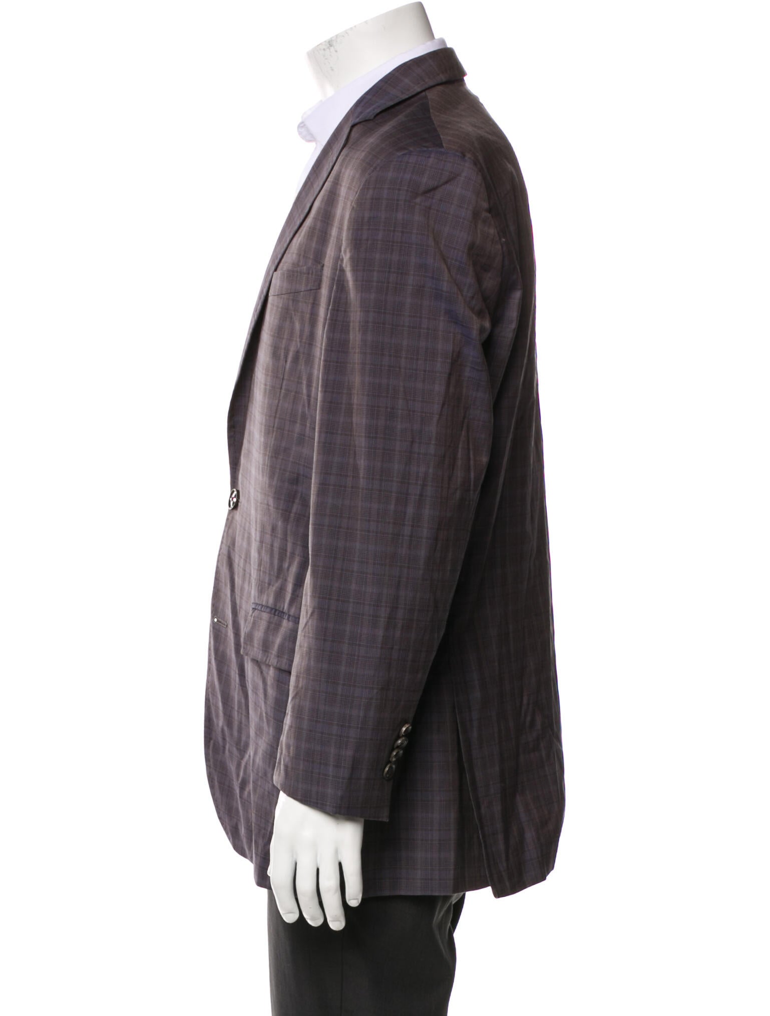 Ted Baker Wool Plaid Print Blazer