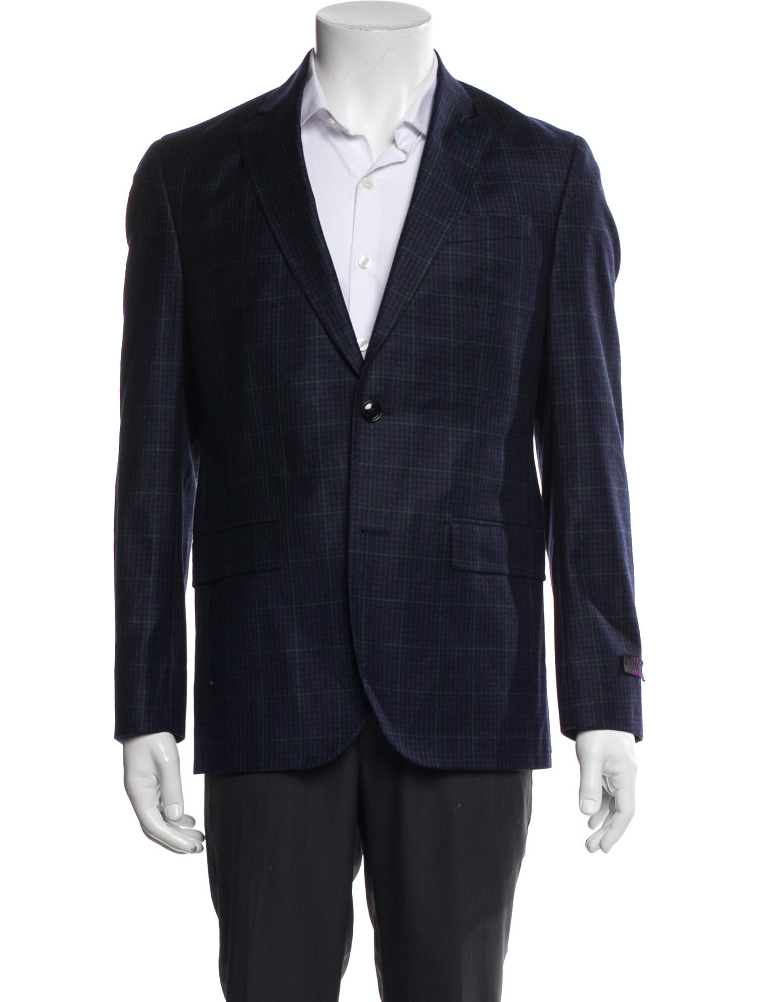 Ted Baker Wool Plaid Print Blazer