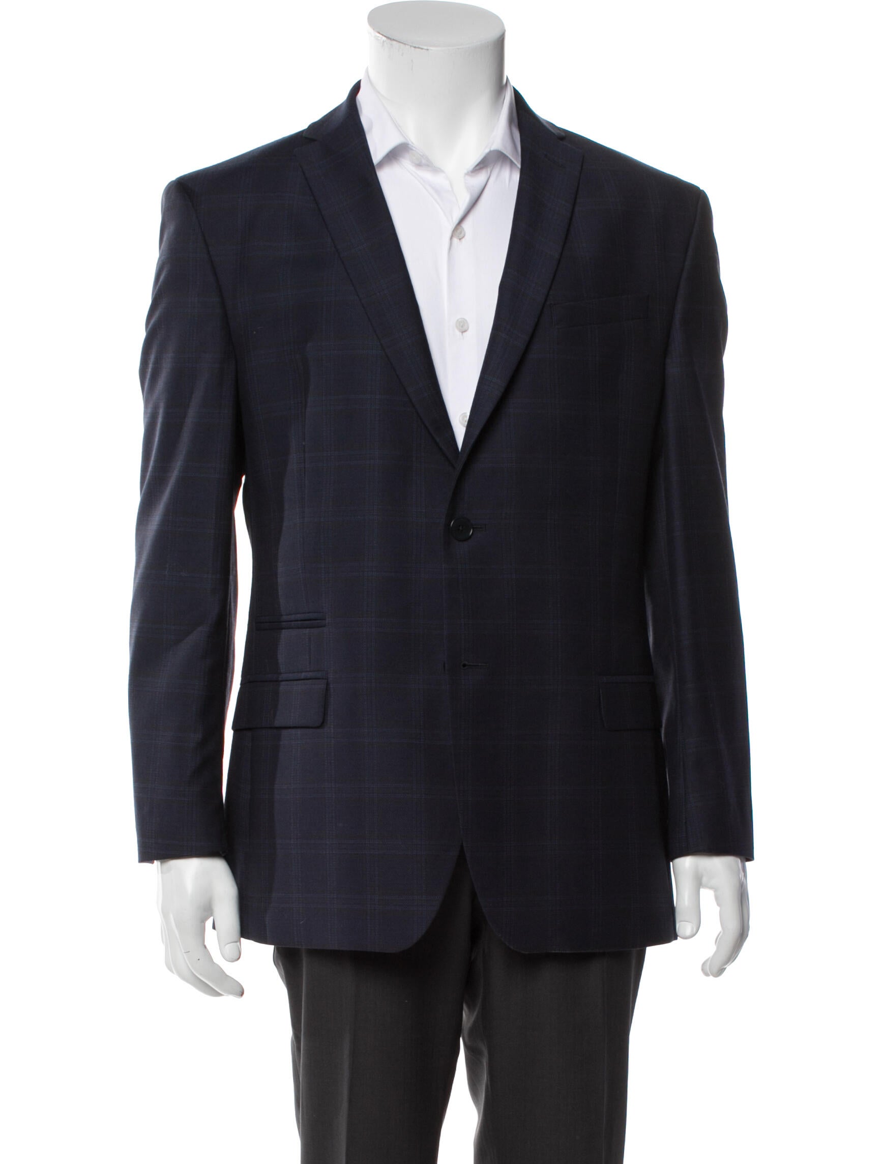 Ted Baker Wool Plaid Print Blazer