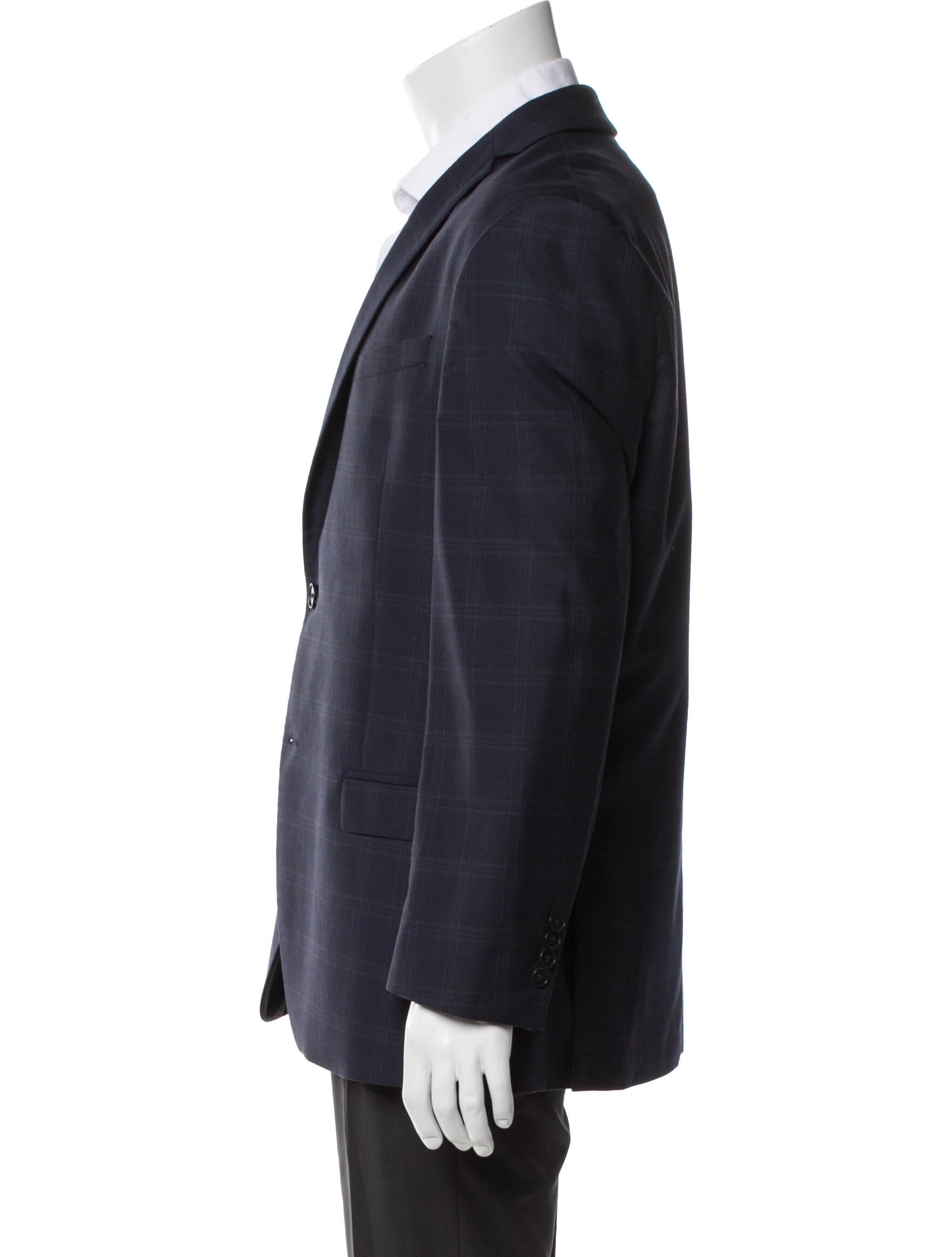 Ted Baker Wool Plaid Print Blazer