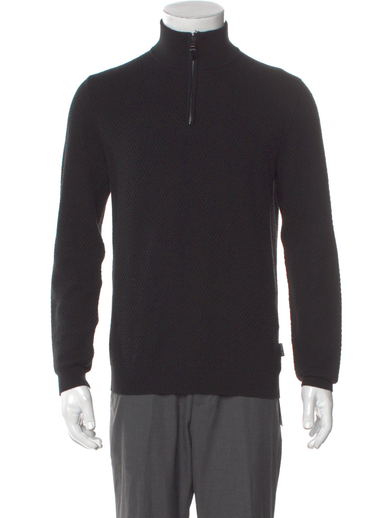 Ted Baker Mock Neck Long Sleeve Polo Sweater