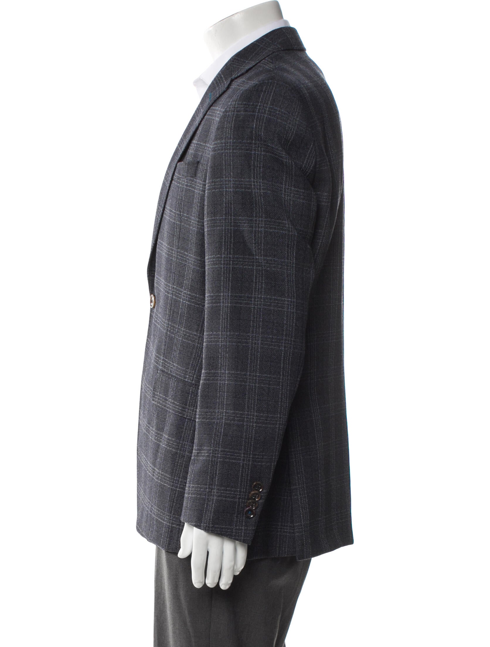 Ted Baker Wool Plaid Print Blazer