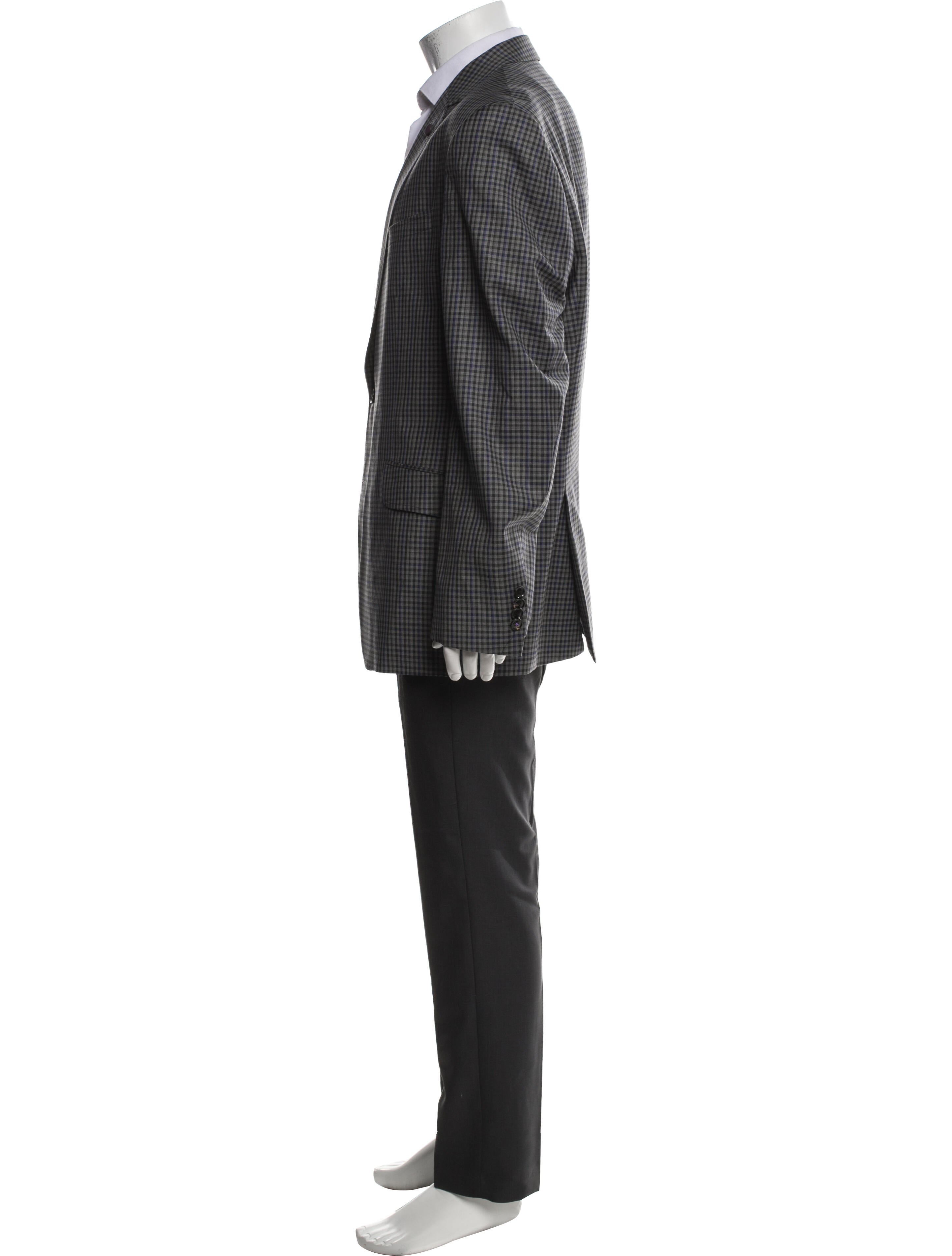 Ted Baker Wool Plaid Print Blazer