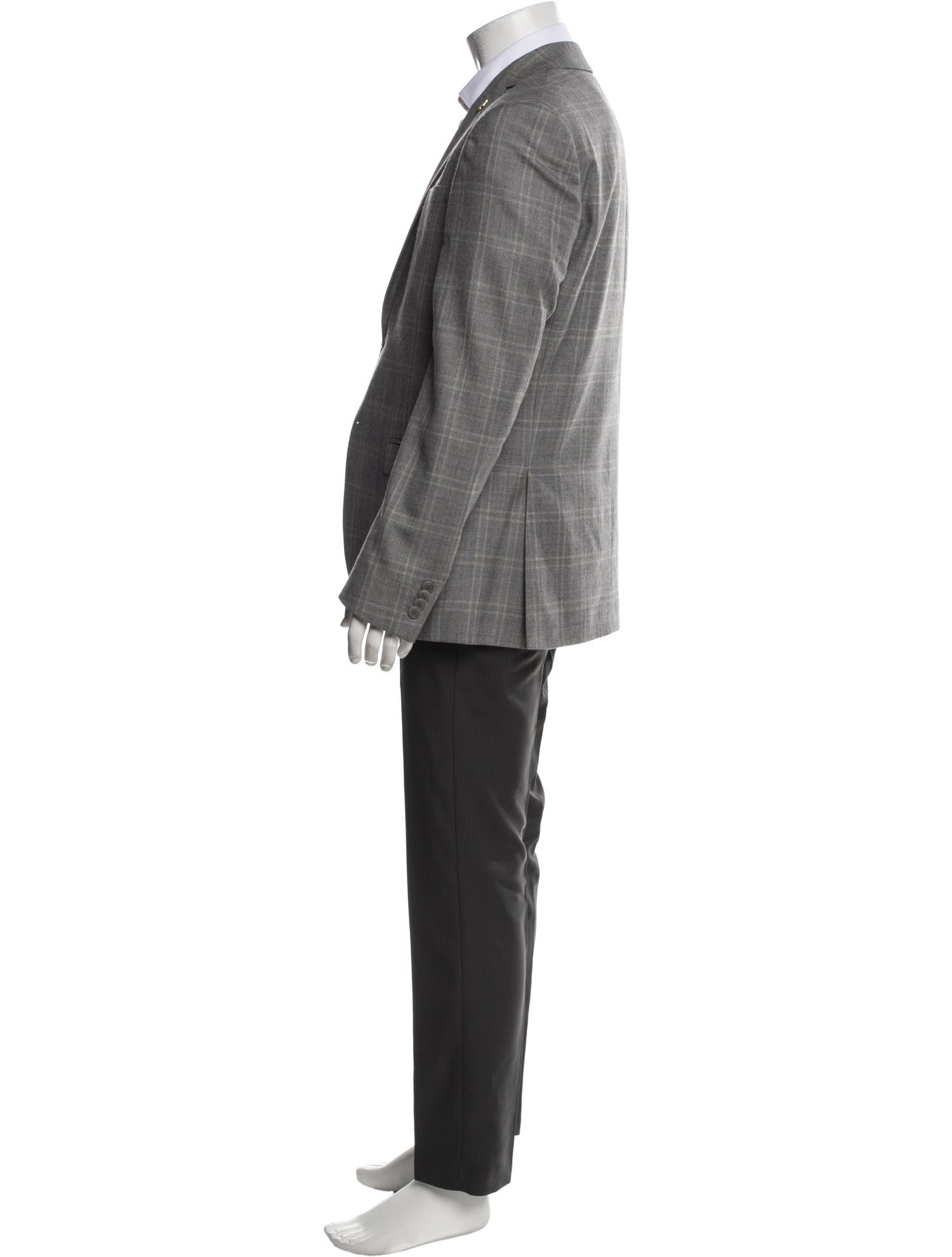 Ted Baker Wool Plaid Print Overcoat