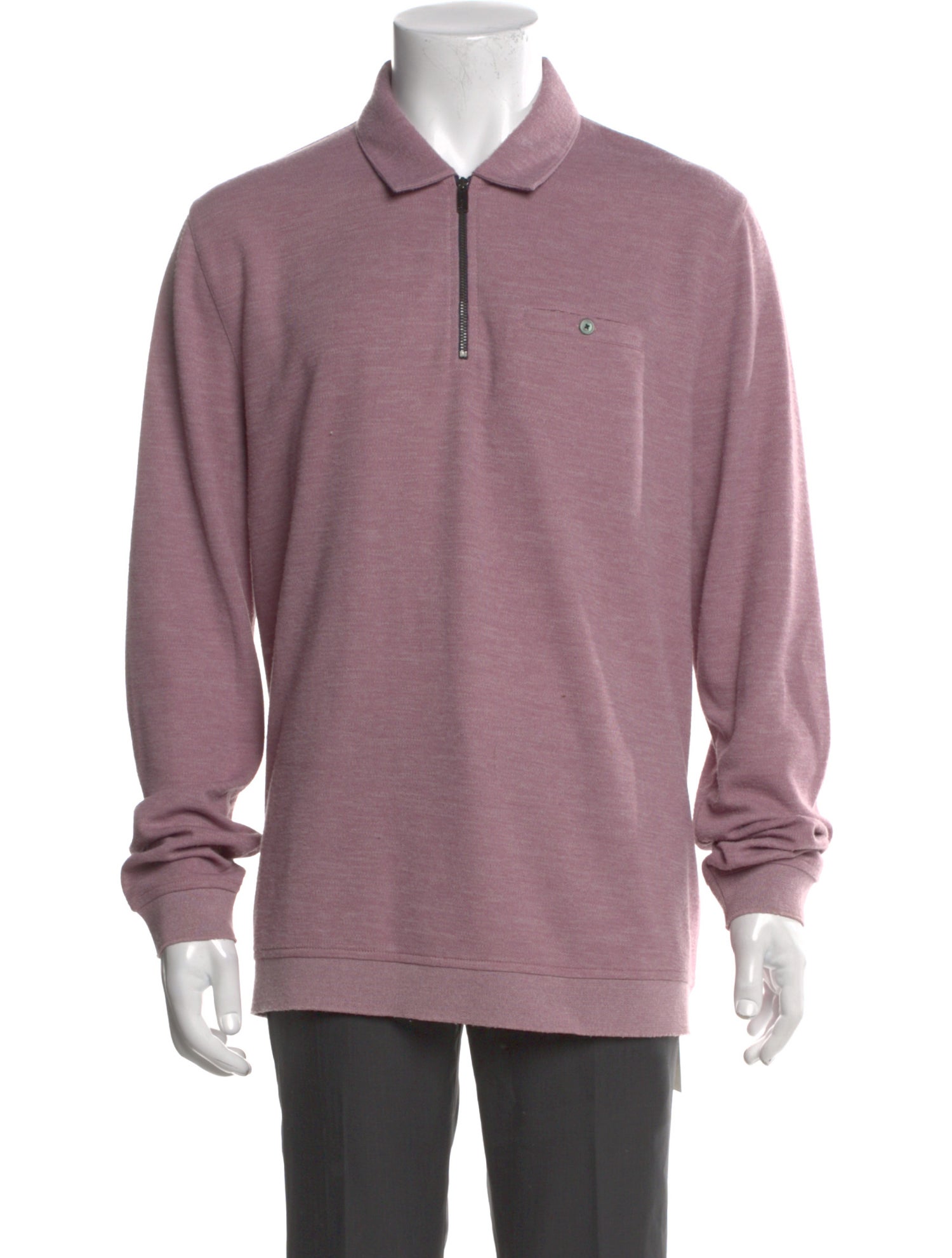 Ted Baker Mock Neck Long Sleeve Polo Sweater