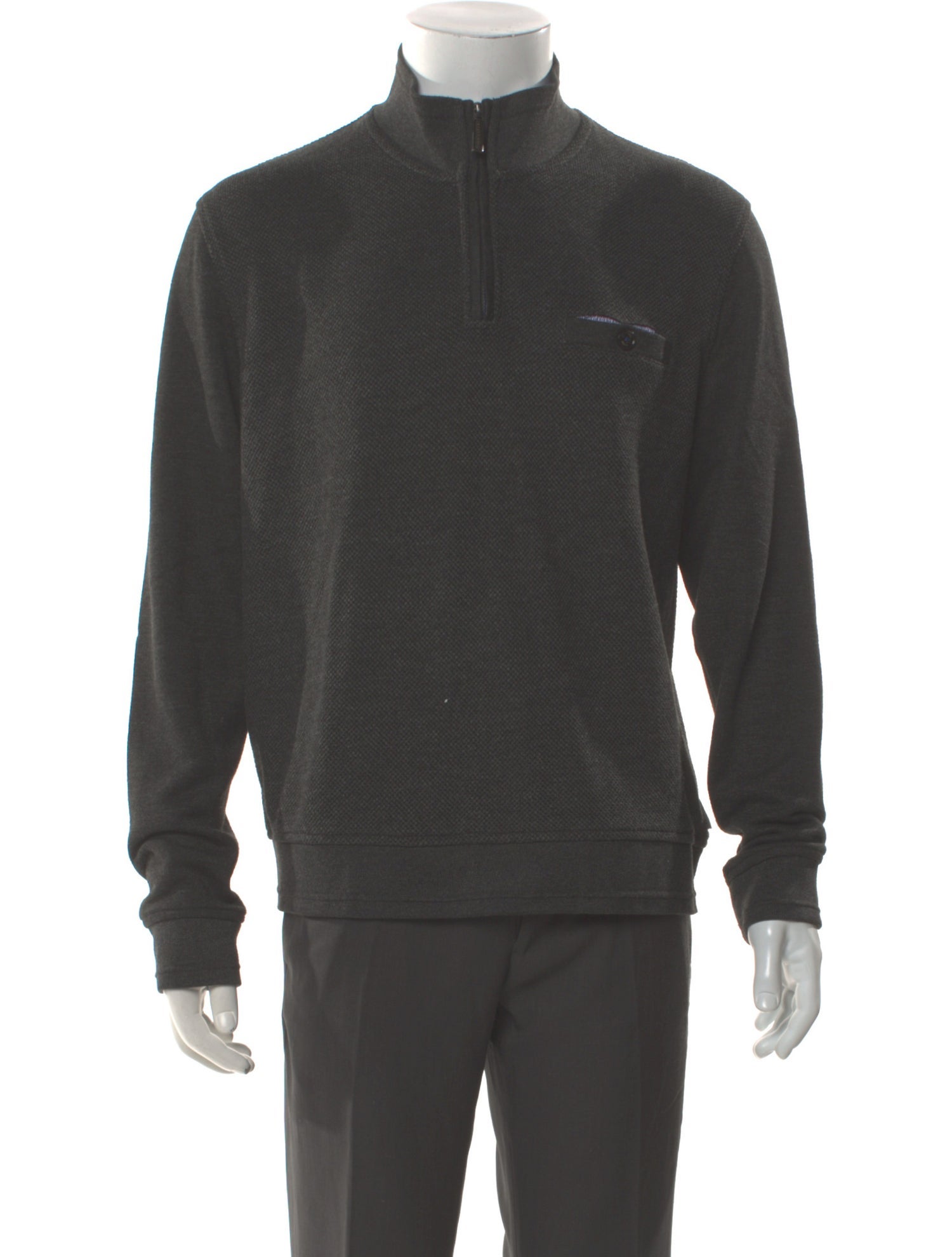 Ted Baker Mock Neck Long Sleeve Polo Sweater