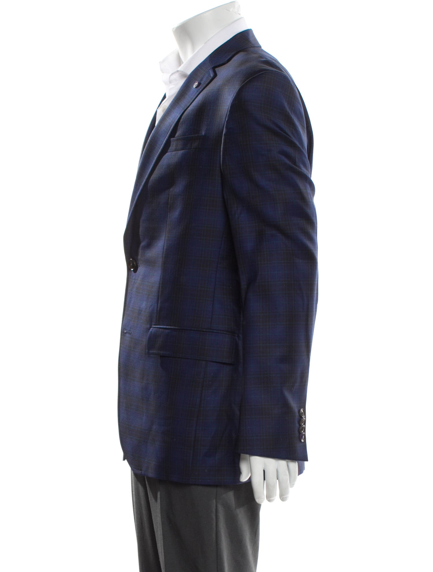 Ted Baker Wool Plaid Print Blazer