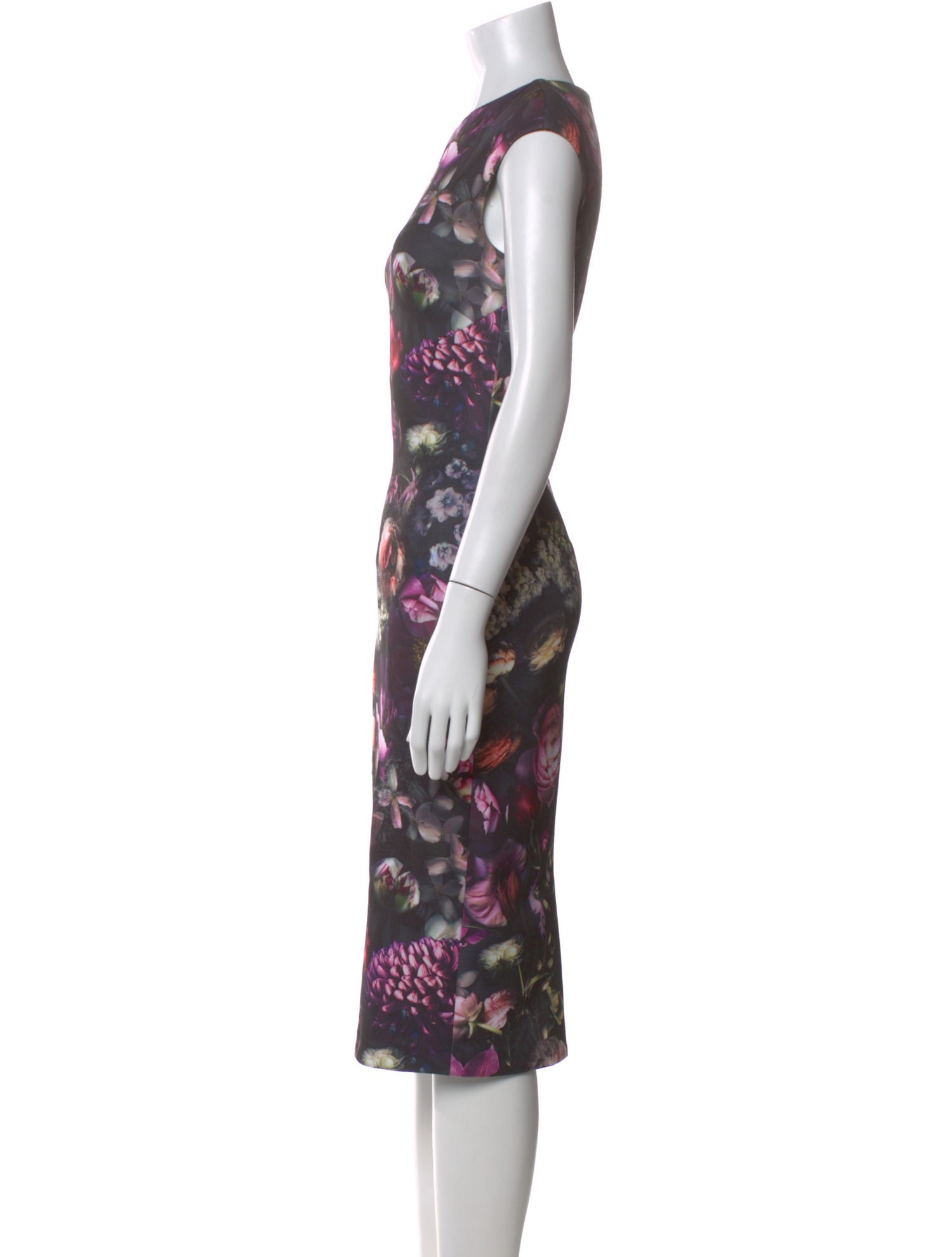 Ted Baker Floral Print Midi Length Dress