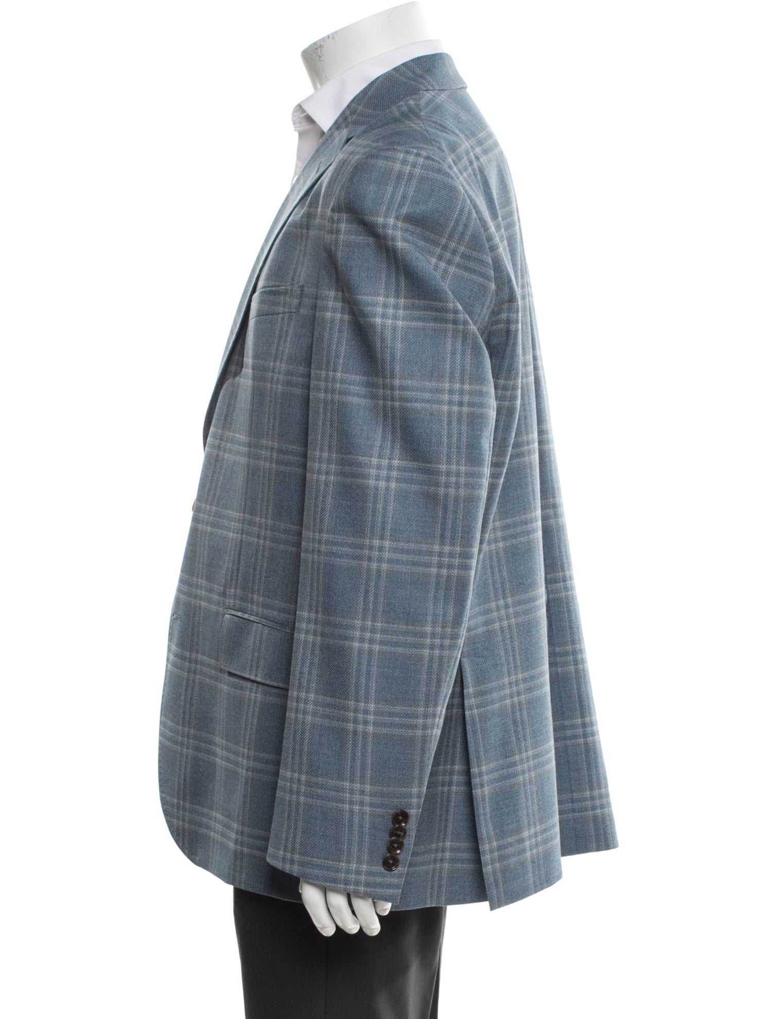 Ted Baker Wool Plaid Print Blazer