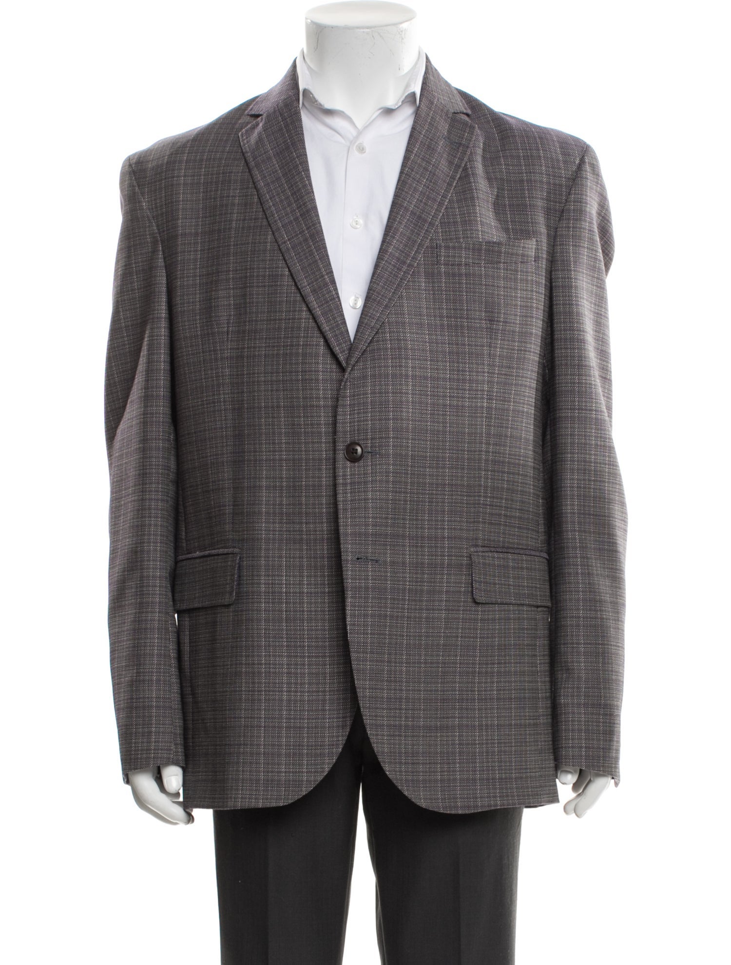 Ted Baker Wool Plaid Print Two-Piece Blazer