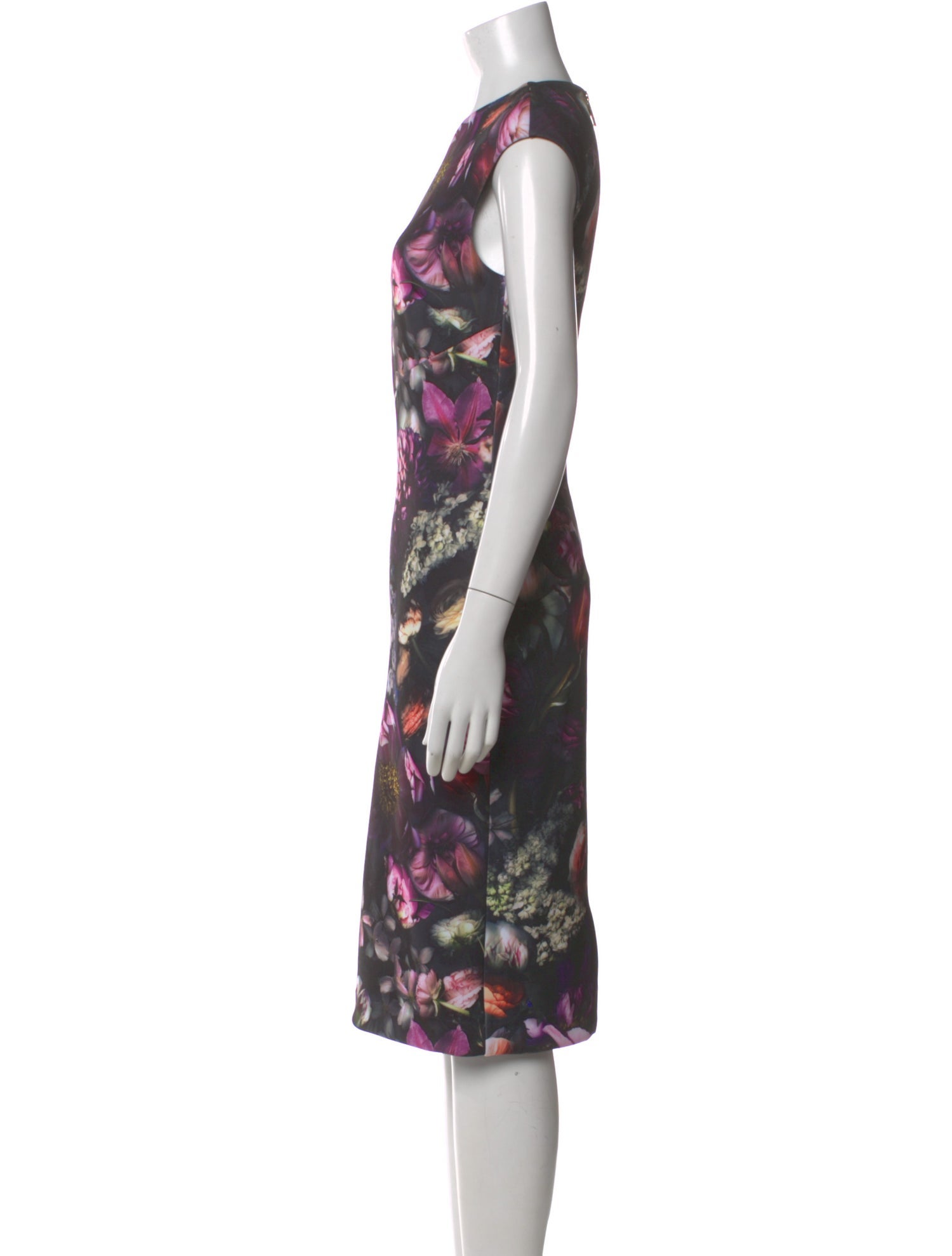 Ted Baker Floral Print Midi Length Dress