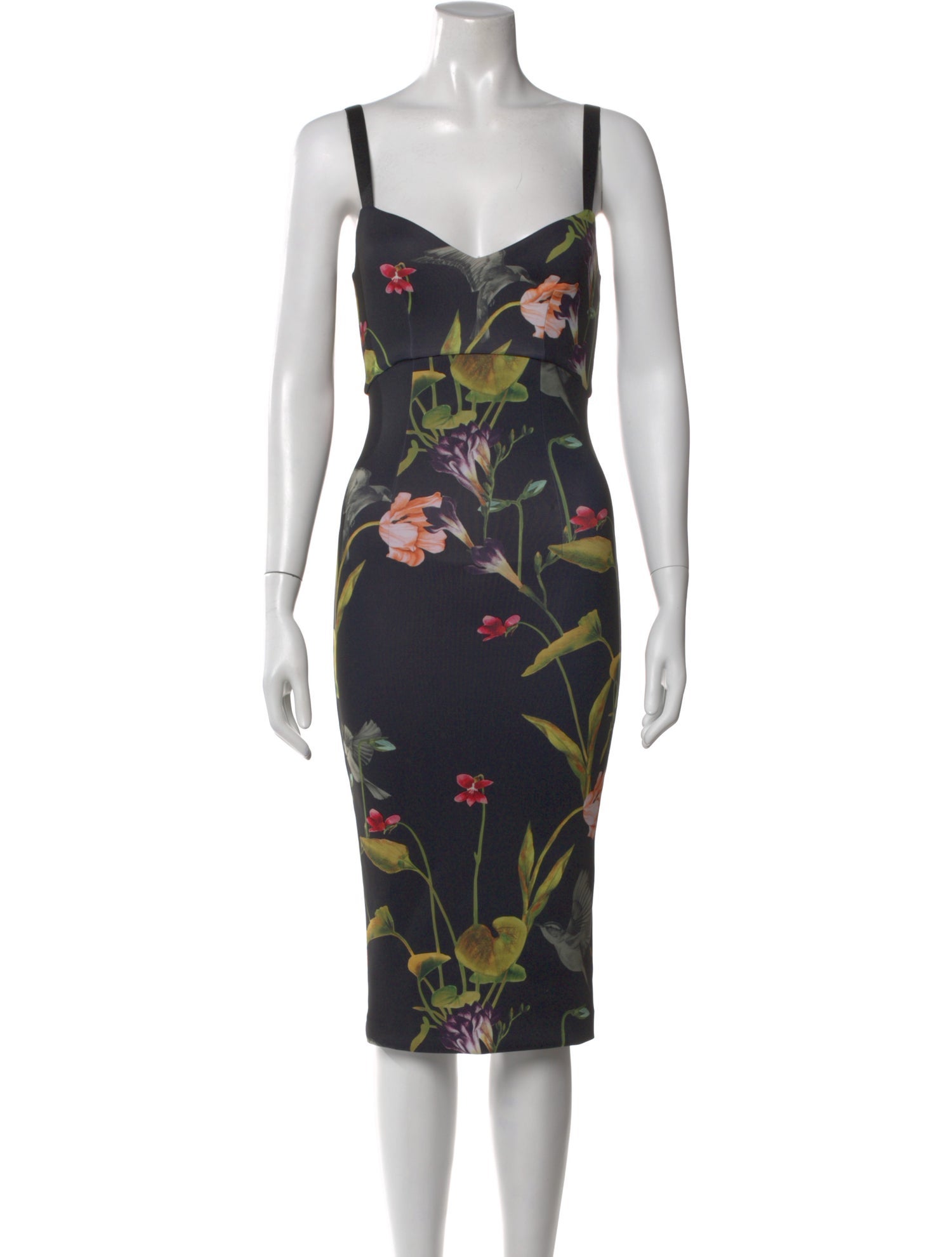 Ted Baker Floral Print Knee-Length Dress