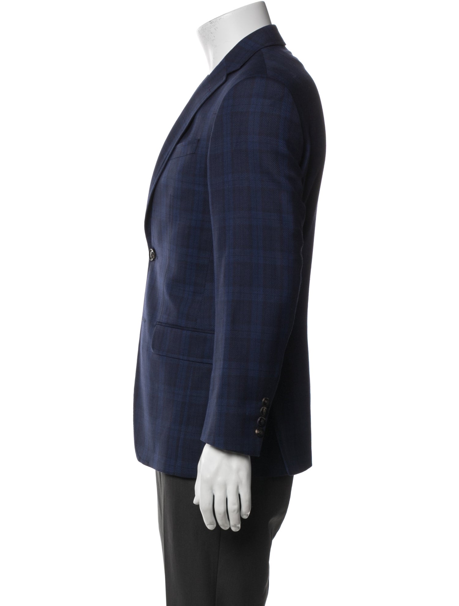 Ted Baker Wool Plaid Print Blazer