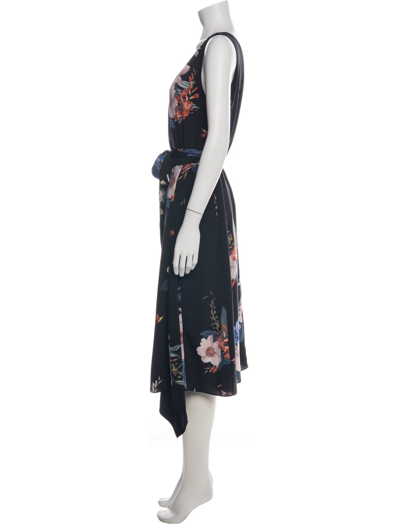 Ted Baker Floral Print Midi Length Dress