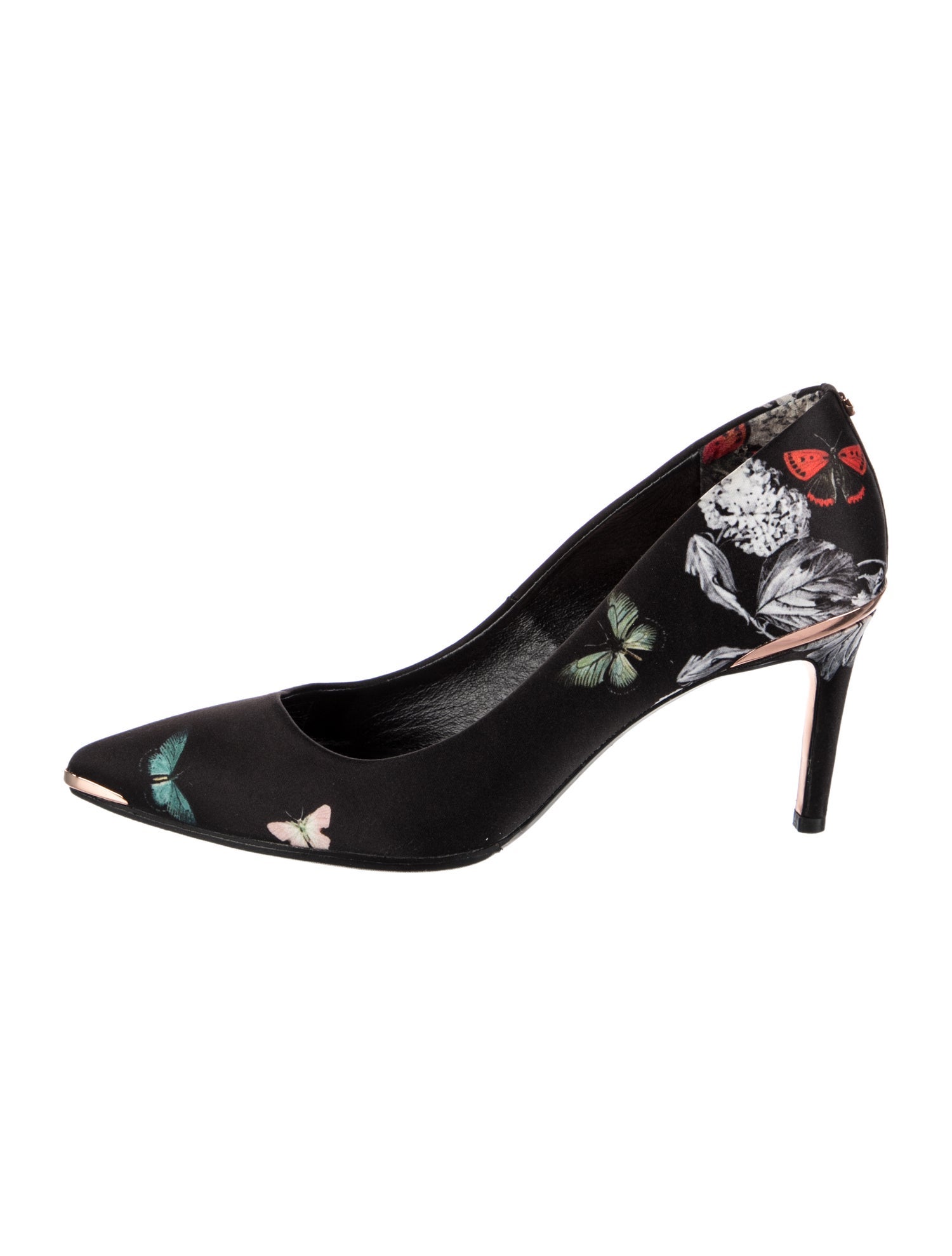 Ted Baker Satin Floral Print Pumps