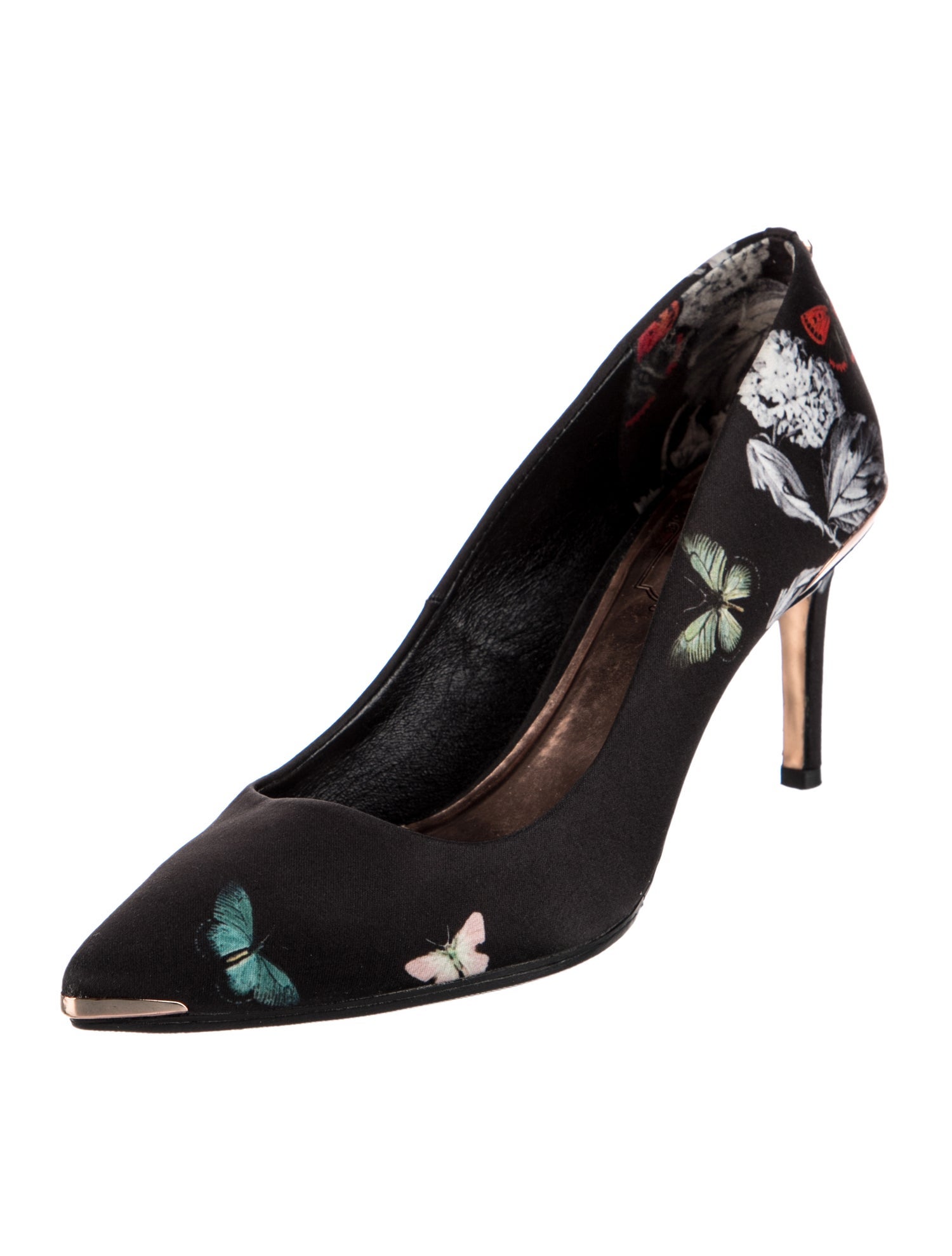 Ted Baker Satin Floral Print Pumps