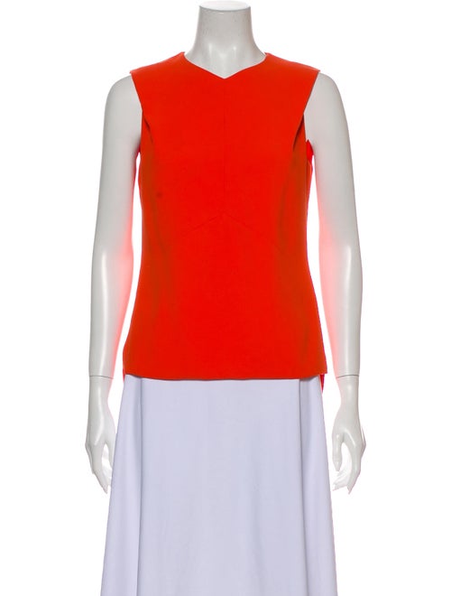 Ted Baker Crew Neck Sleeveless Top Orange