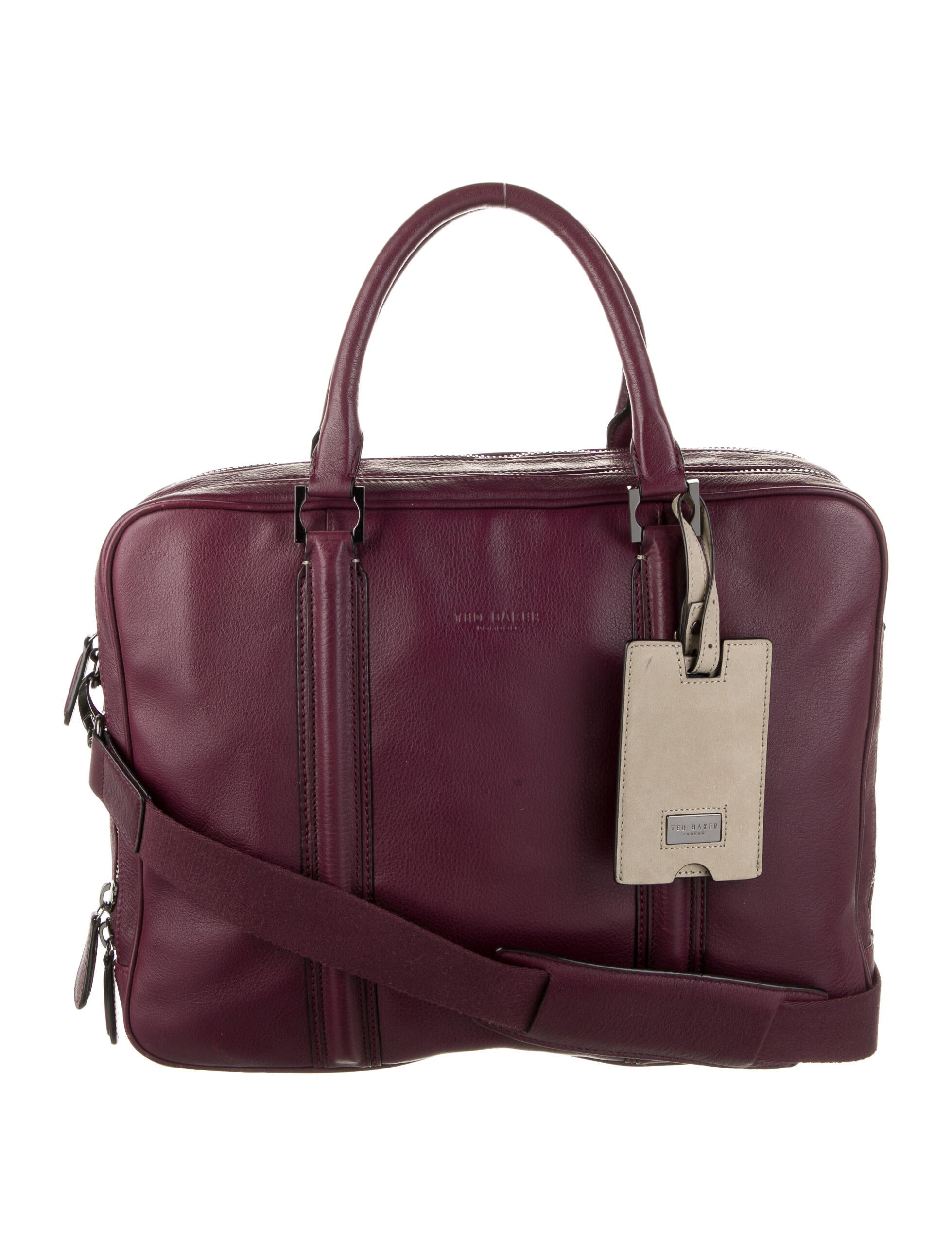Ted Baker Leather Briefcase Burgundy Briefcases, Bags W3B54189 The RealReal