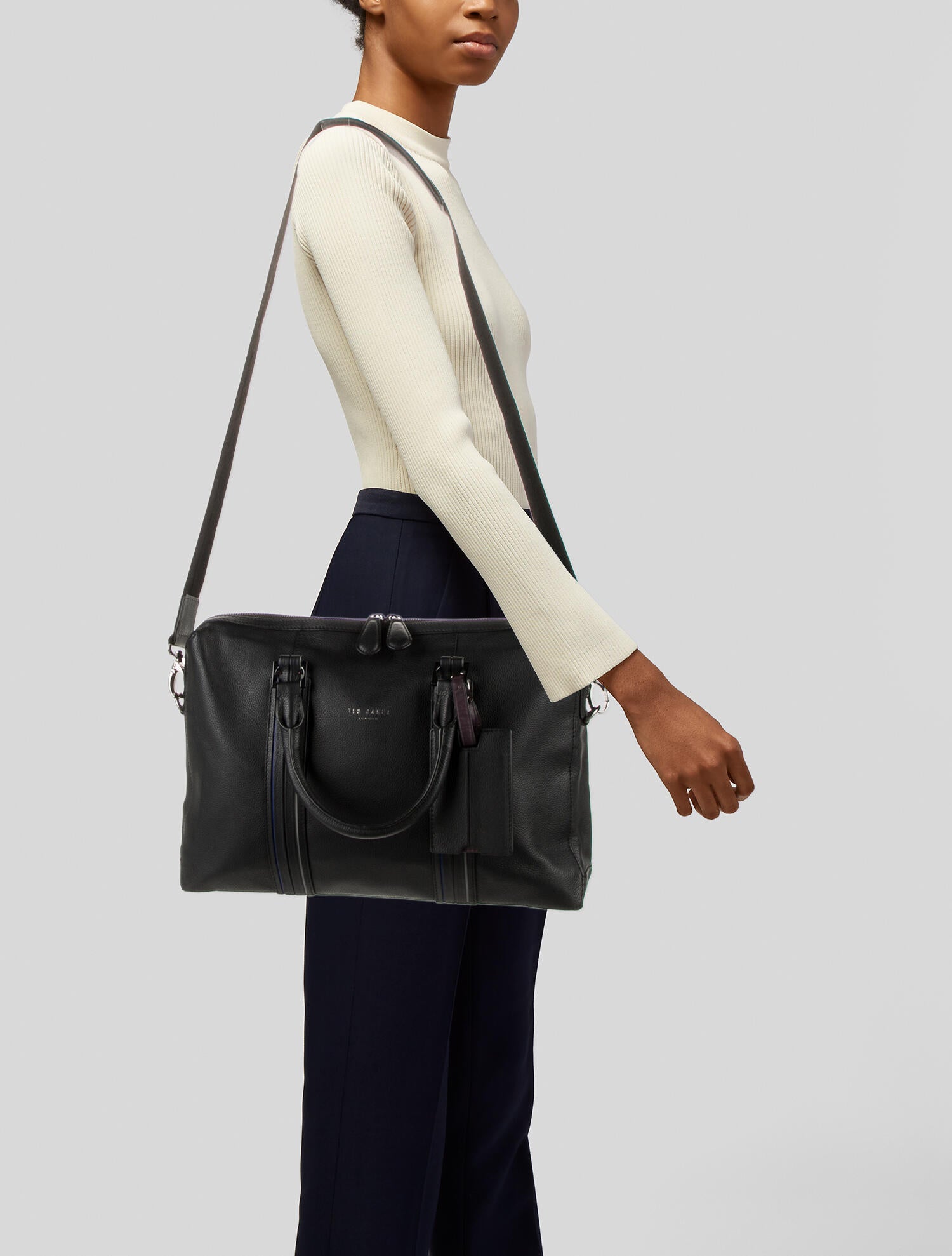 Ted Baker Pebbled Leather Briefcase Black Briefcases, Bags W3B54519