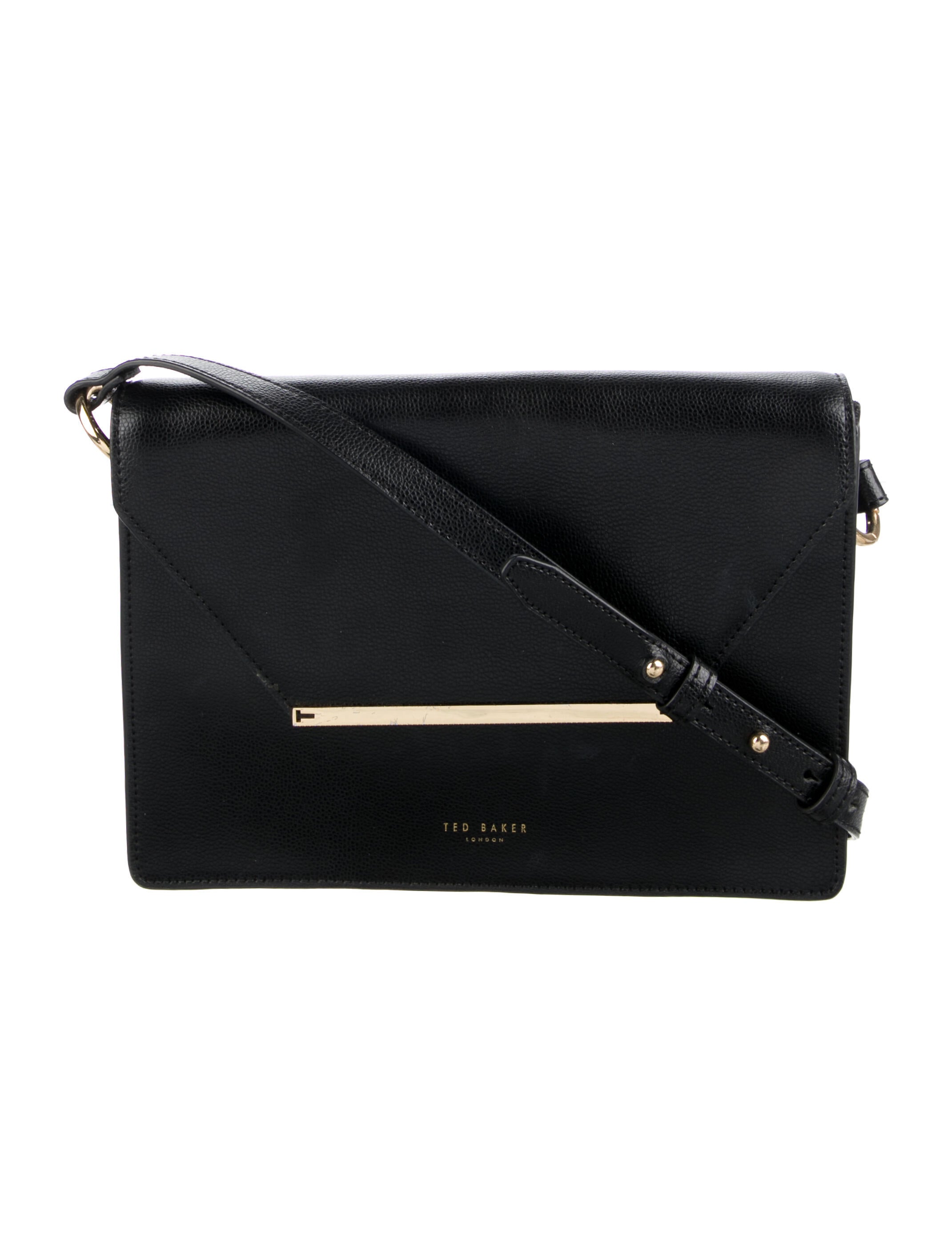 Ted Baker Smooth Leather Crossbody Bag w/ Tags Black Crossbody Bags
