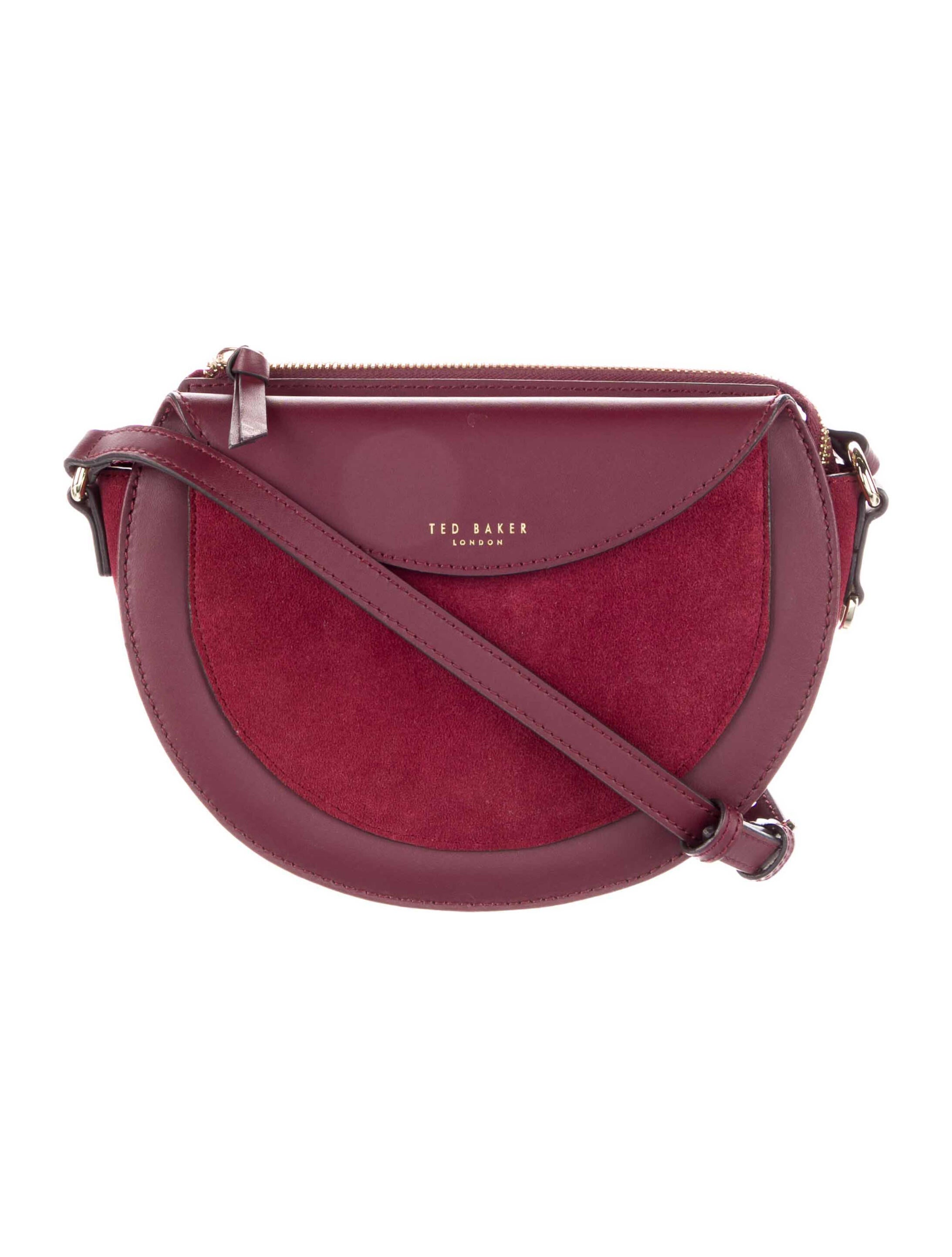Ted Baker Leather Crossbody Bag Burgundy Crossbody Bags, Handbags