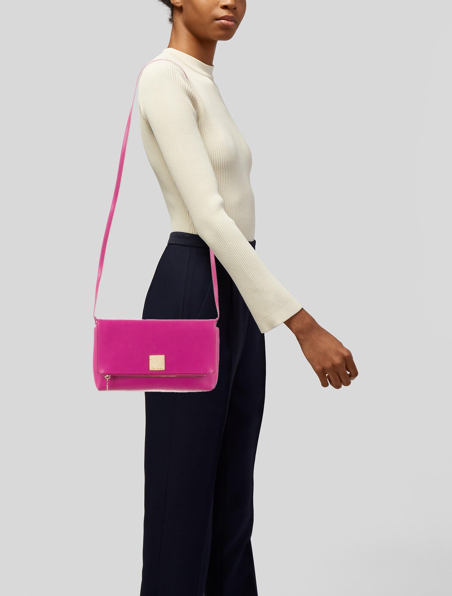 Ted Baker Pebble Leather Crossbody Bag Pink Crossbody Bags, Handbags