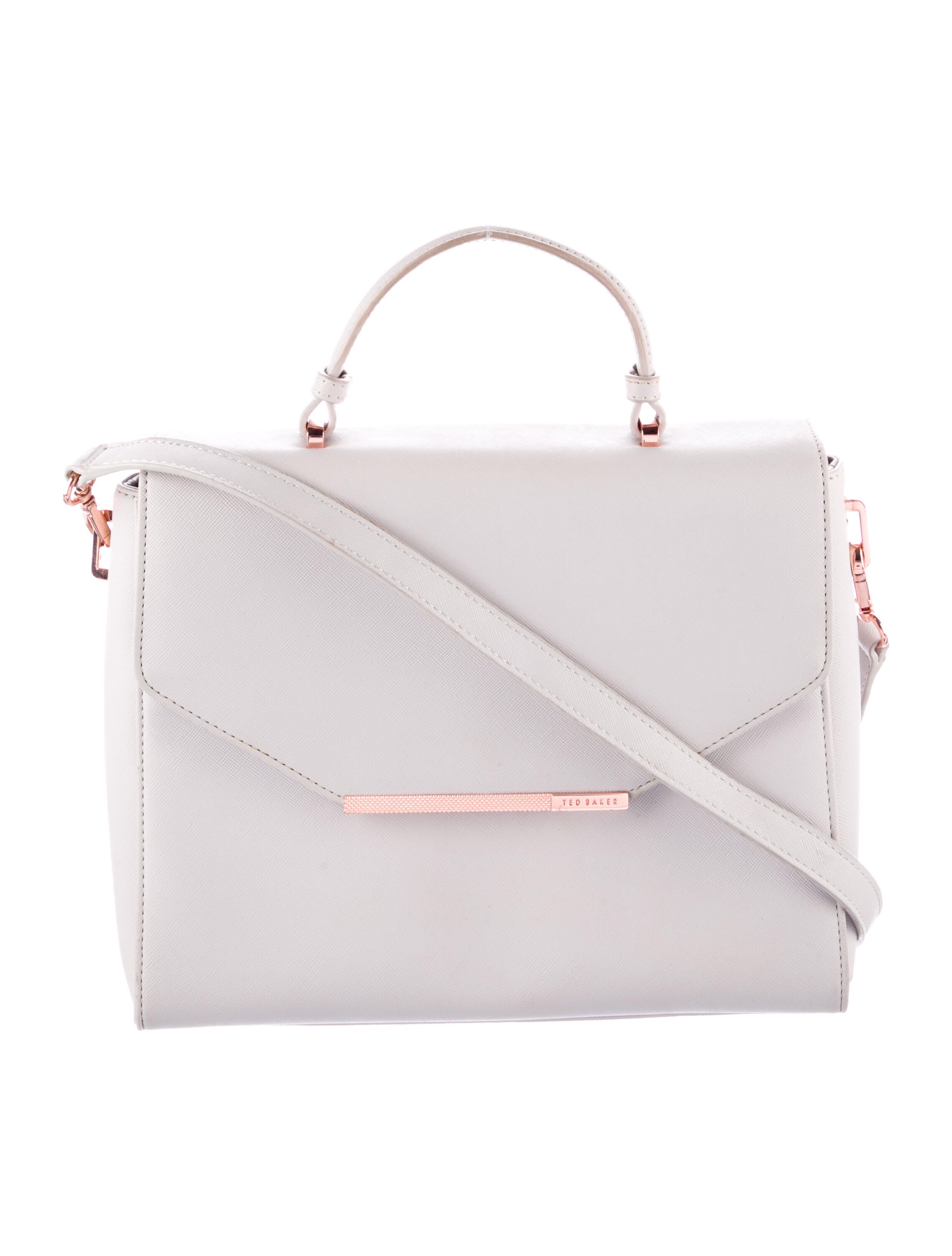 Ted Baker Saffiano Leather Handle Bag Neutrals Handle Bags, Handbags W3B59286 The RealReal