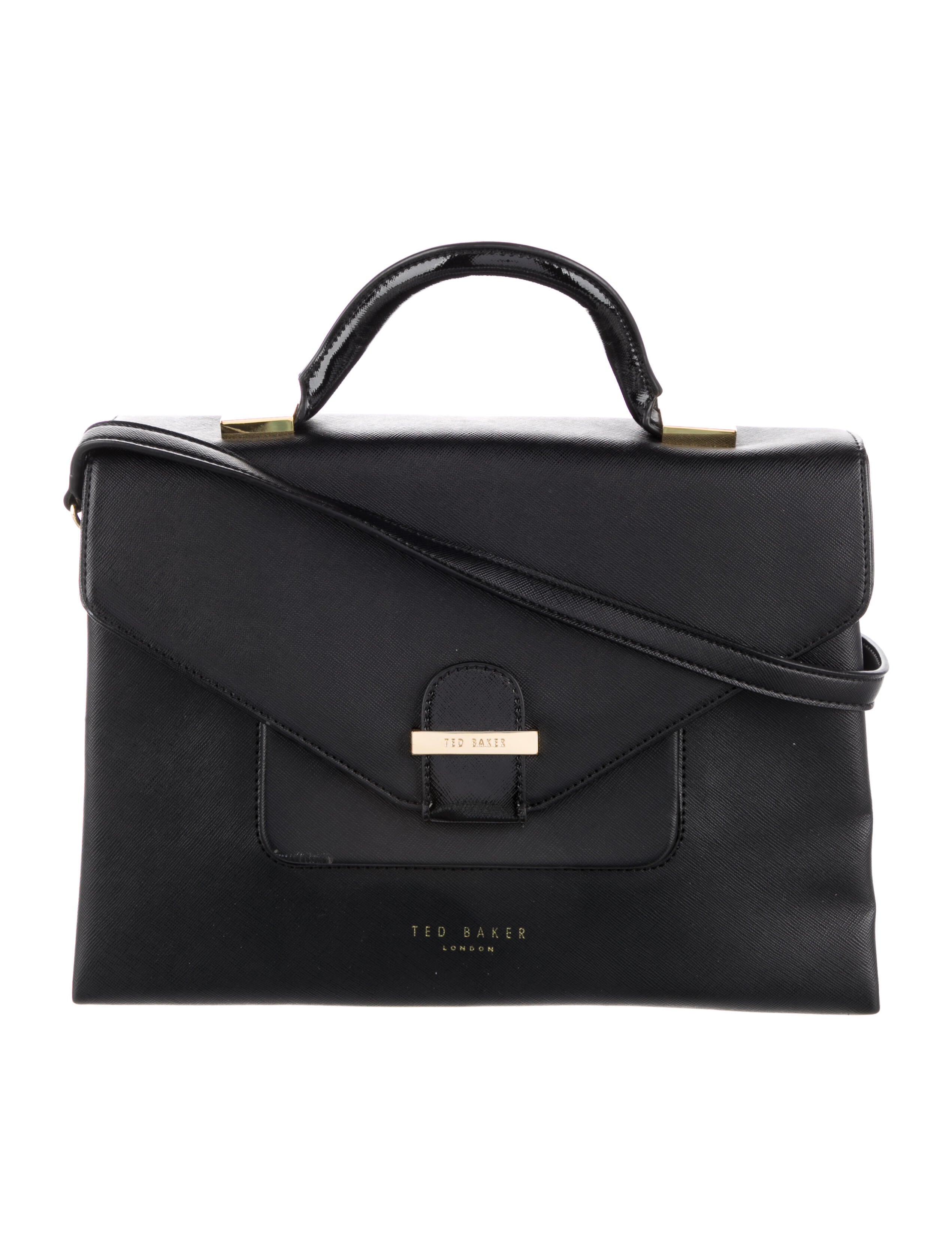 Ted Baker Saffiano Leather Handle Bag Black Handle Bags, Handbags