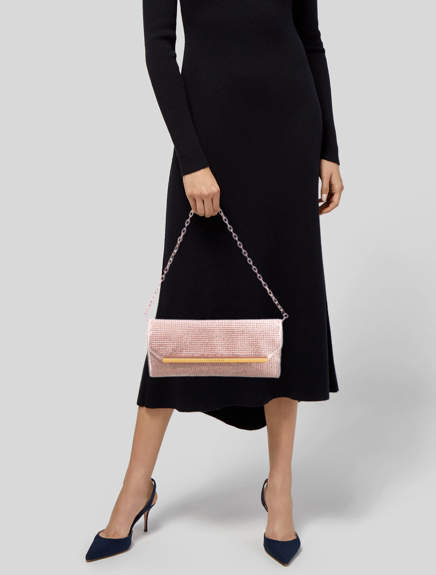 Ted Baker Satin Studded Envelope Clutch