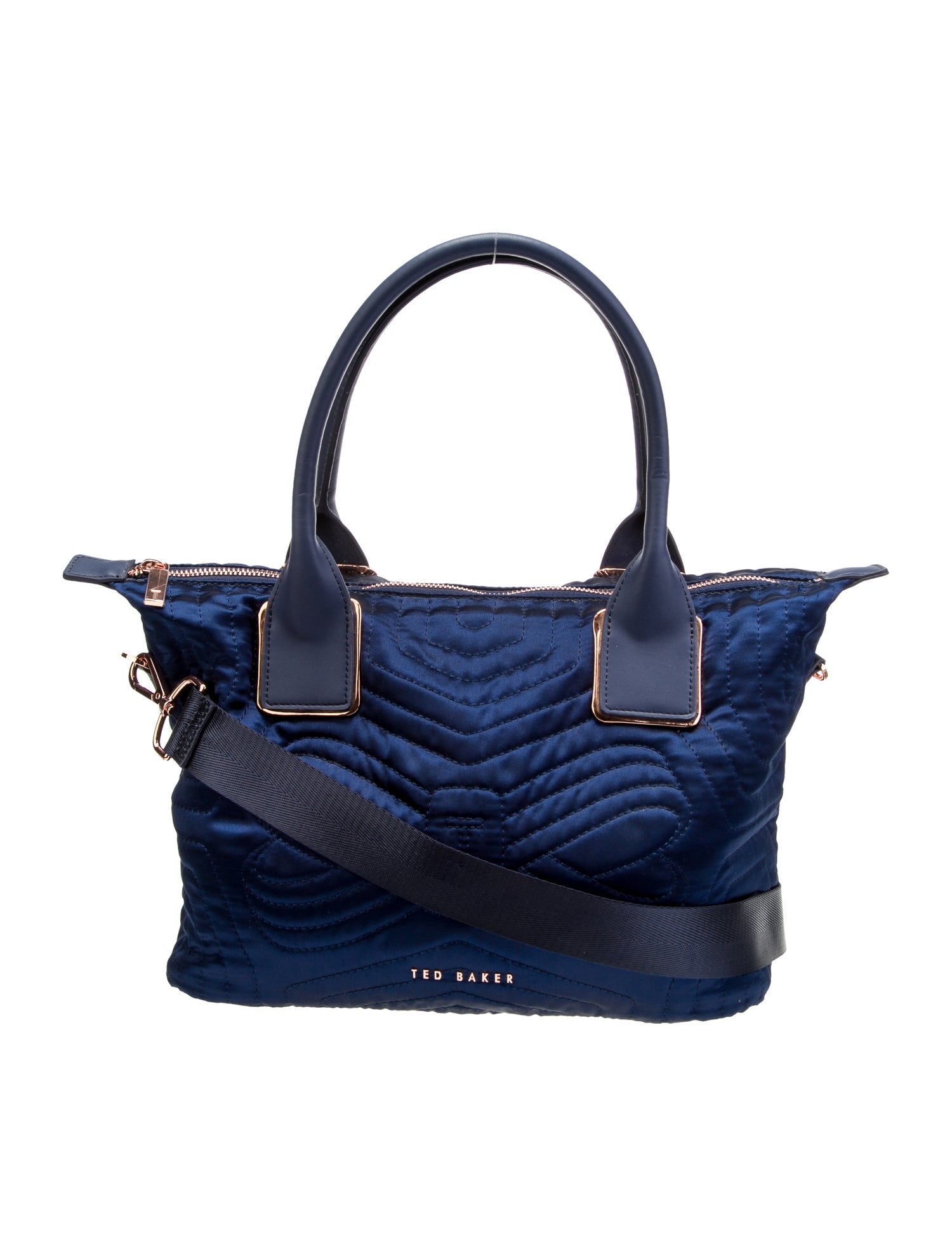 Ted Baker Satin Shoulder Bag w/Tags Blue Shoulder Bags, Handbags