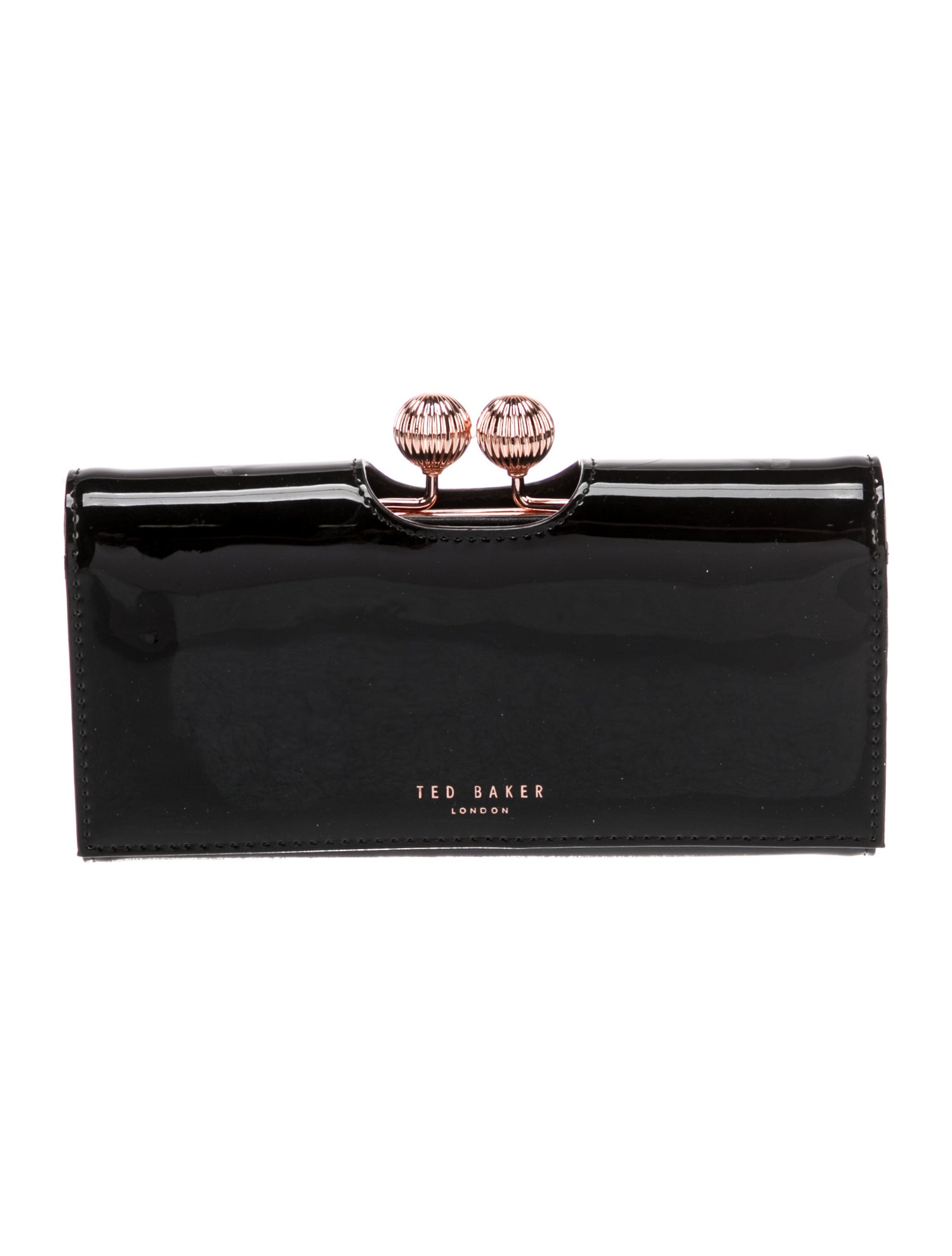 Ted Baker Patent Leather Clutch Black Clutches, Handbags W3B73163