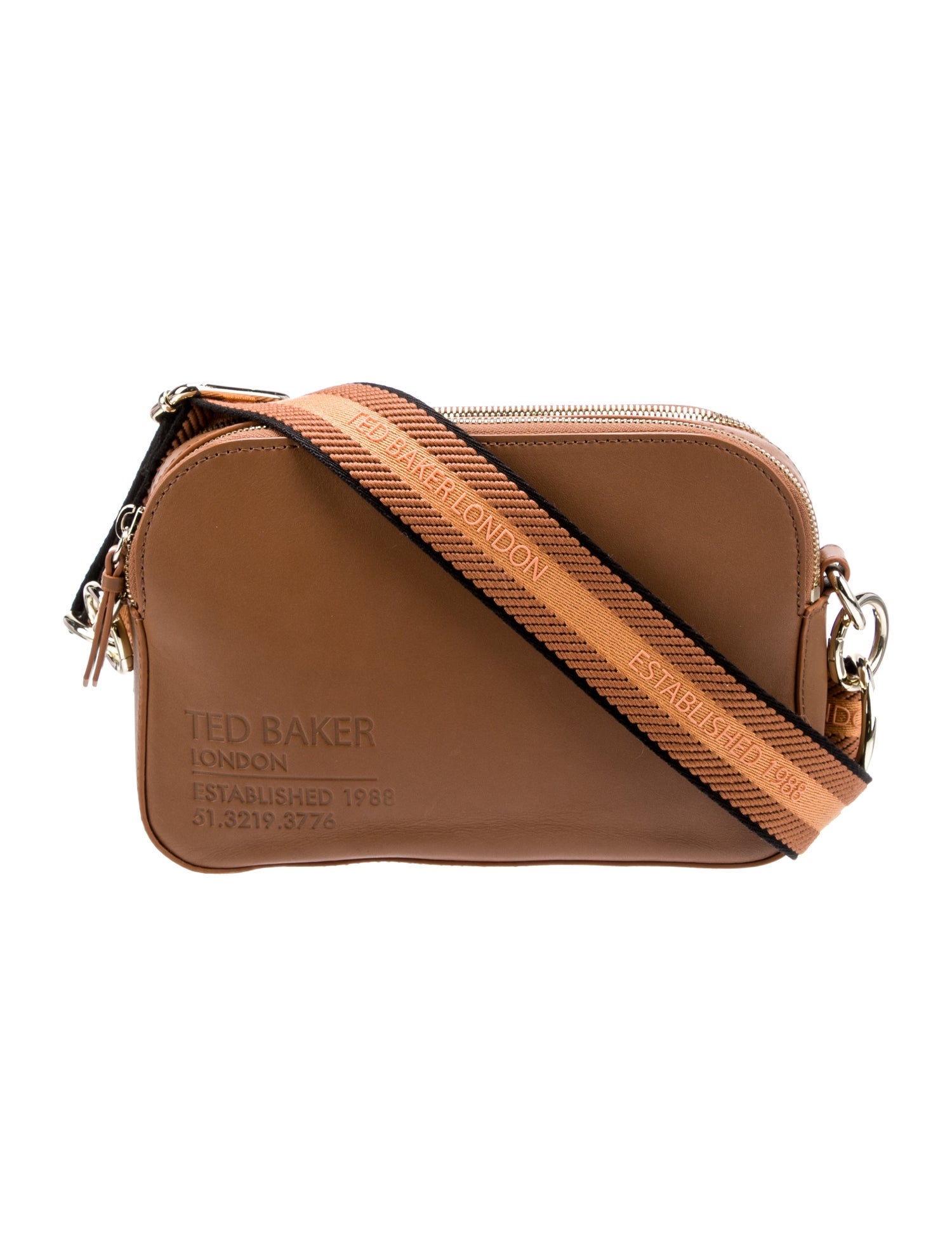 Ted Baker Leather Crossbody Bag Brown Crossbody Bags, Handbags