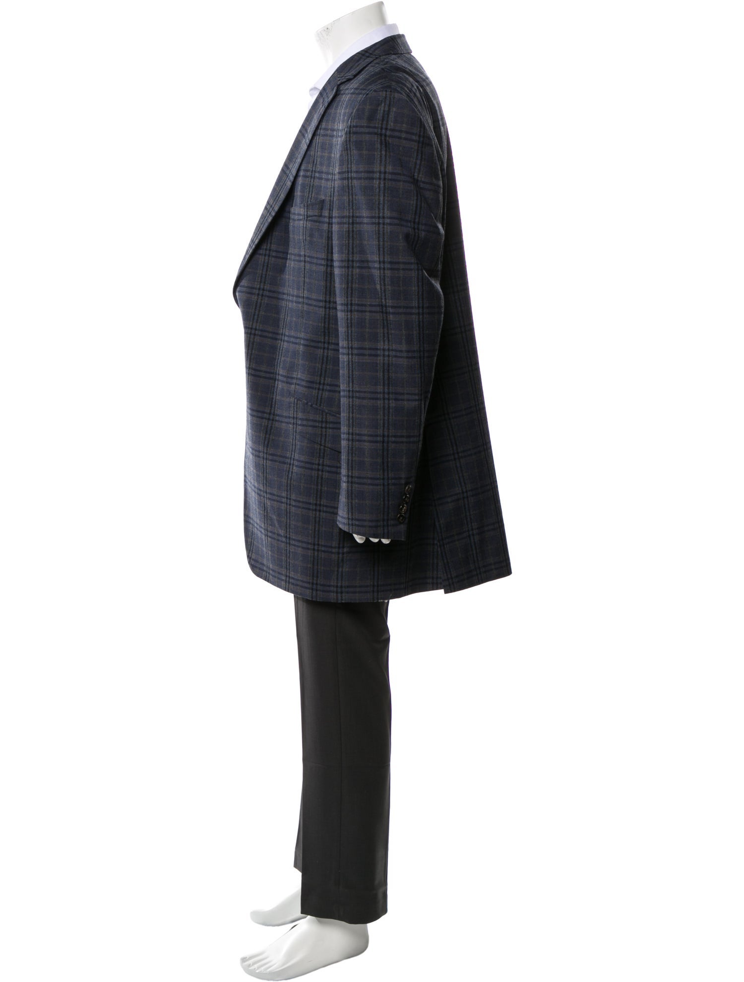 Ted Baker Wool Plaid Print Blazer