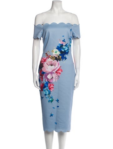 Ted Baker Dresses Floral Print Midi Length Dress XS